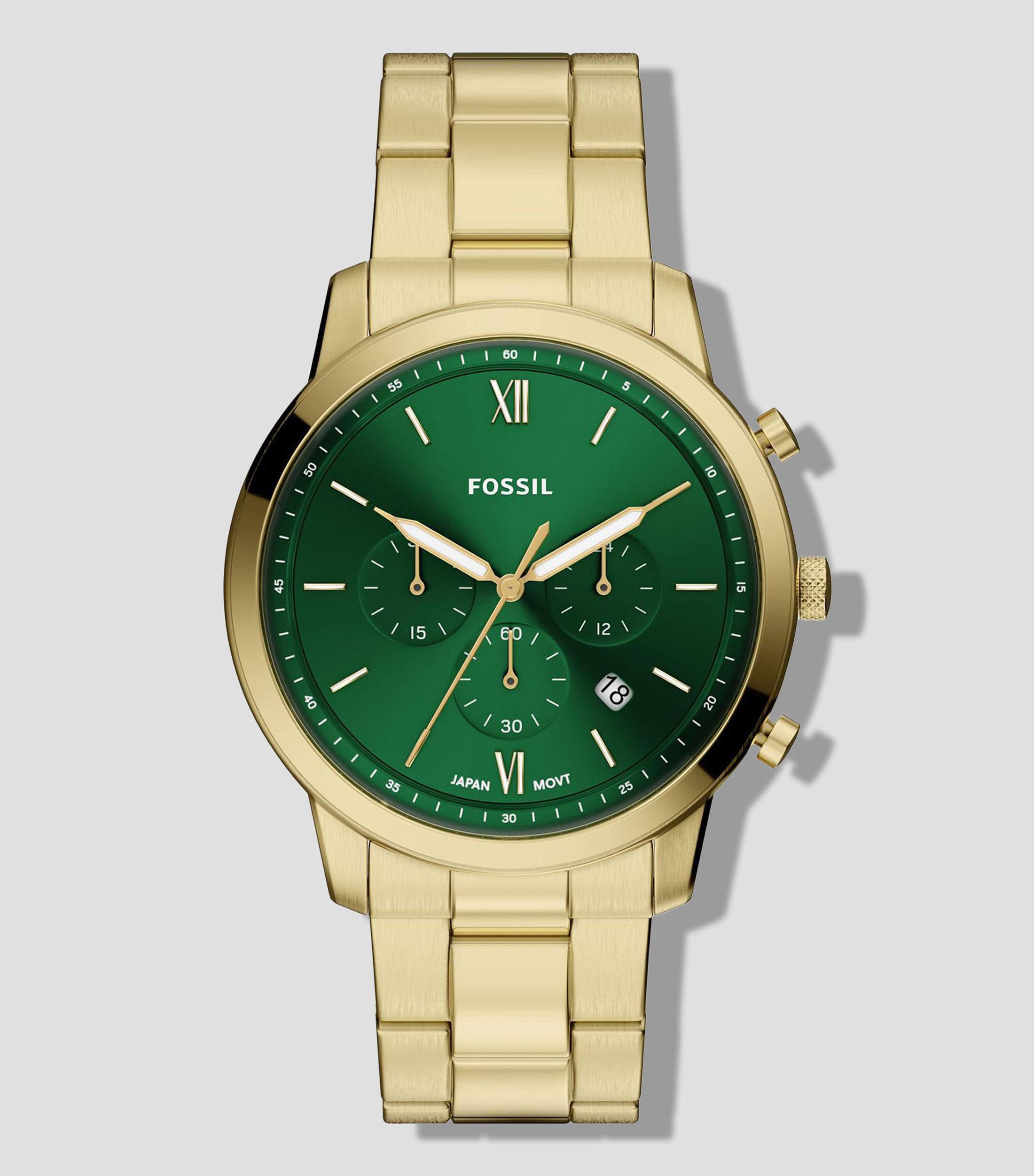 Reloj para Hombre Neutra Clásico Verde, Dorado