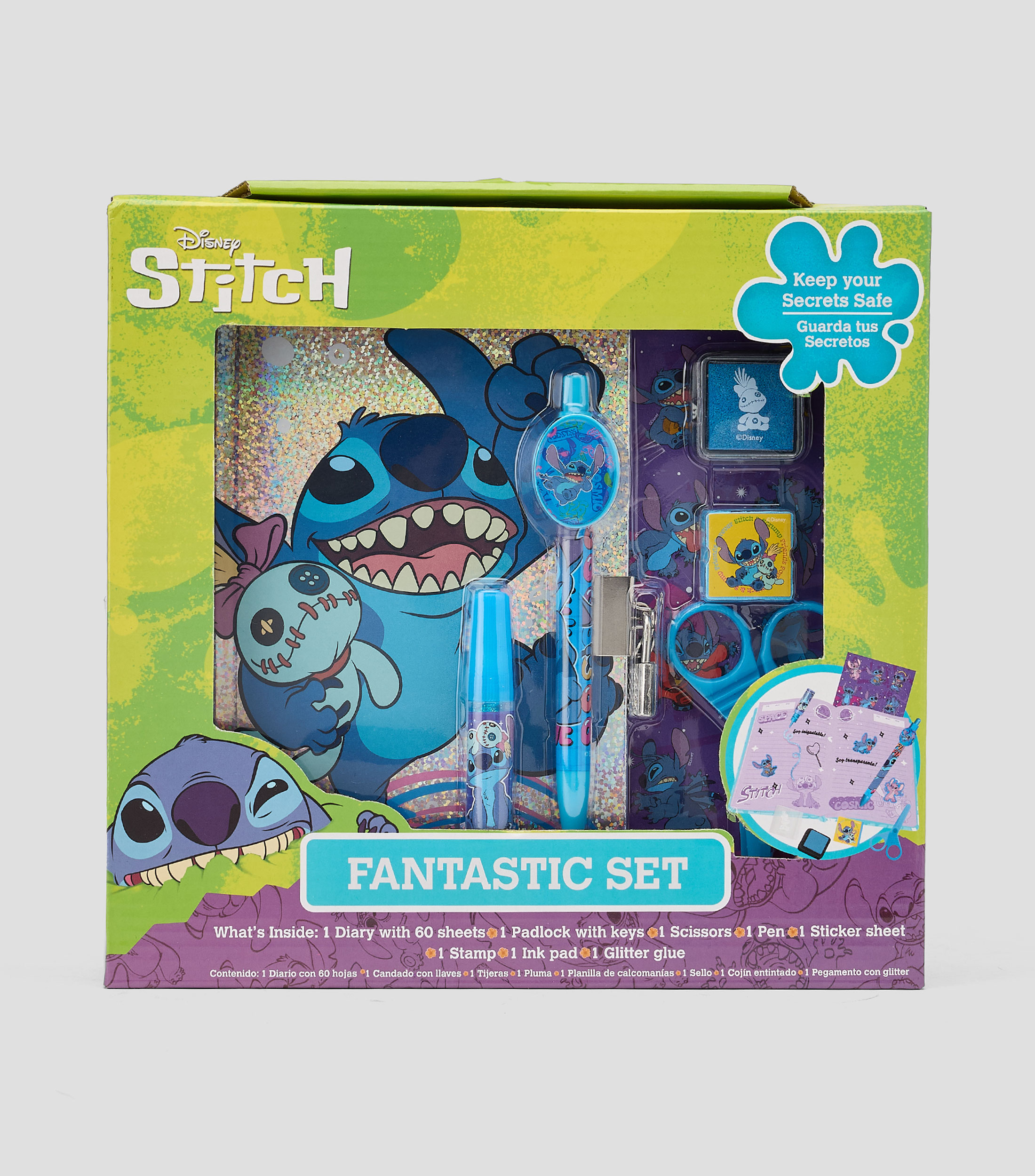 Diario con accesorios Stitch