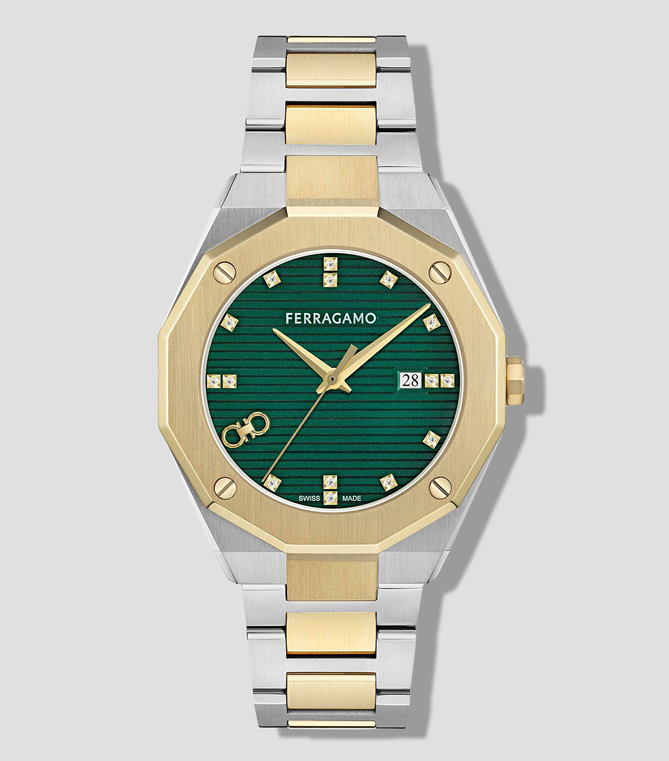 Reloj para Hombre The Versilia 3H 40 mm verde con diamantes