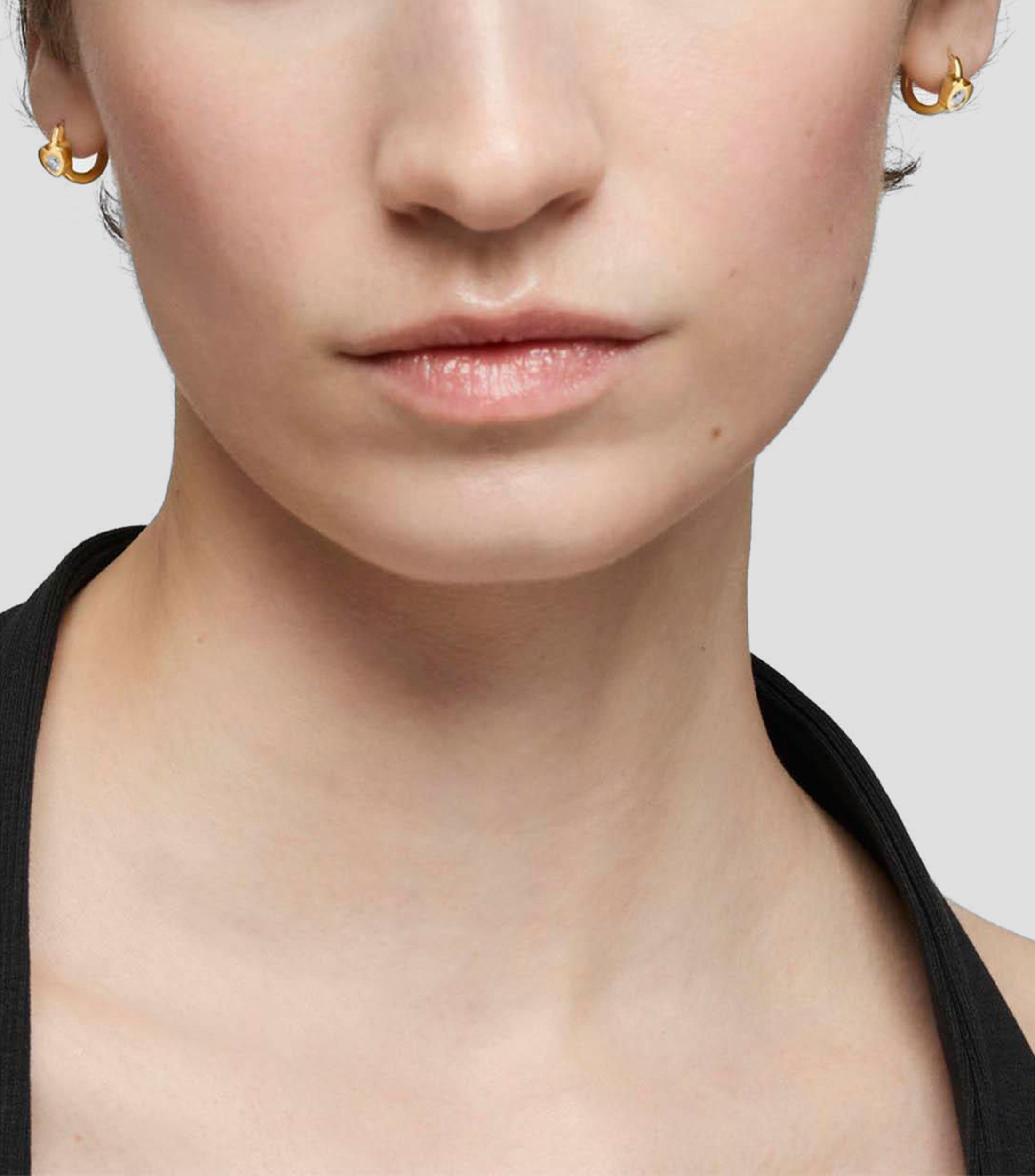 Aretes en oro de 14 Kilates en forma de corazón con diamantes Lili Motives Mujer
