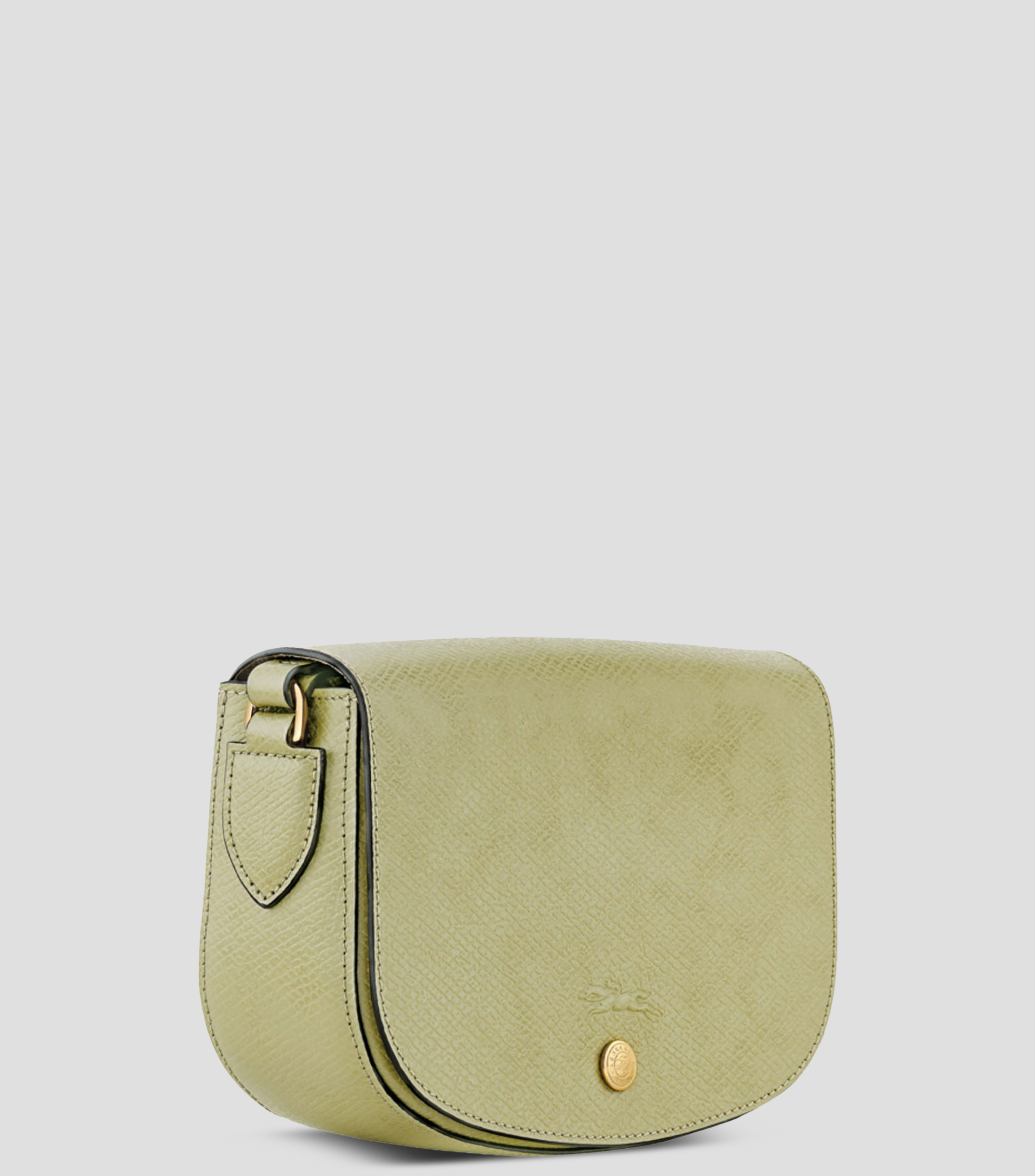 Bolsa crossbody lisa con detalle texturizado Mujer