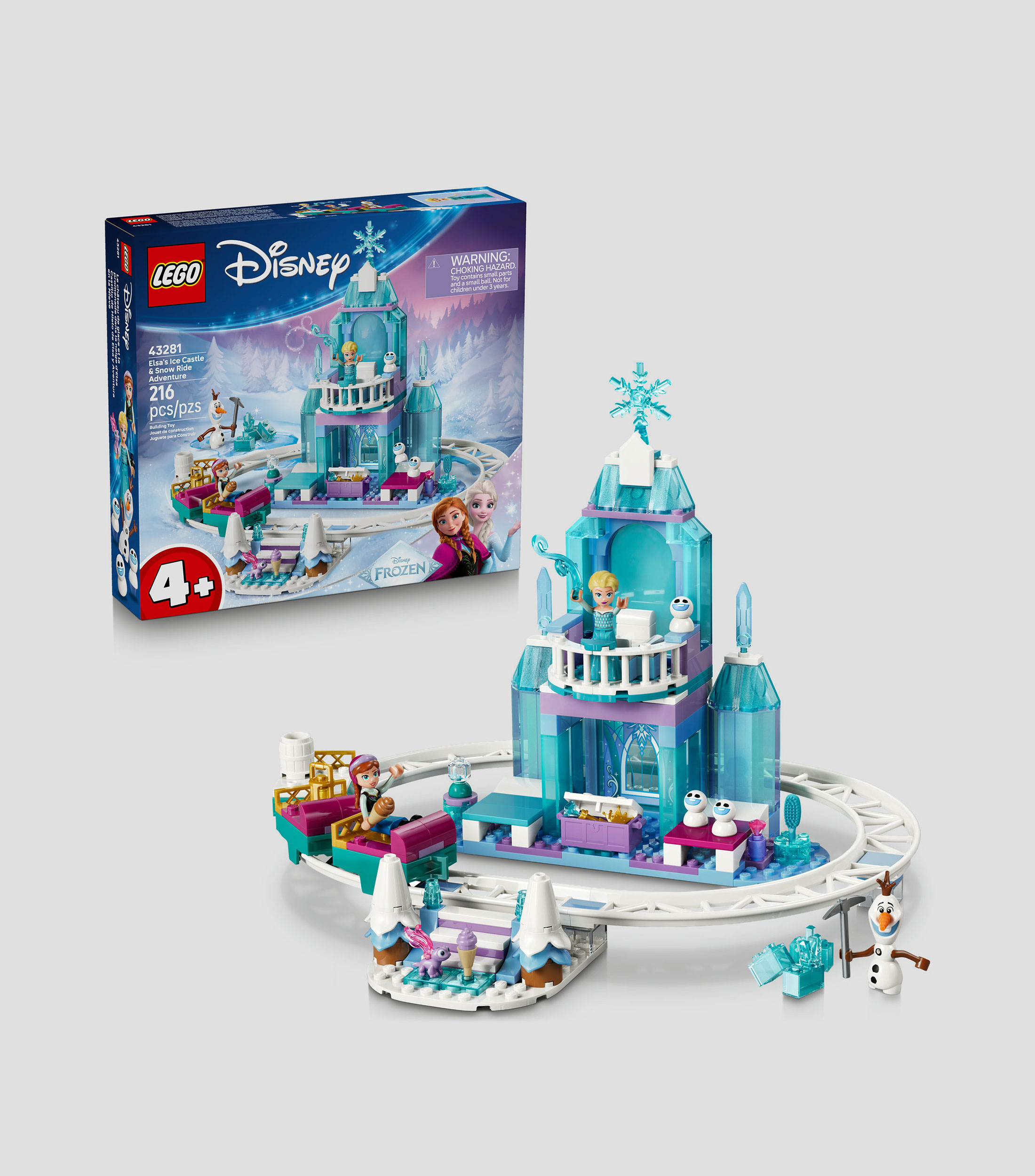 Lego Disney, Frozen Castillo de Hielo de Elsa y Aventura en la Nieve