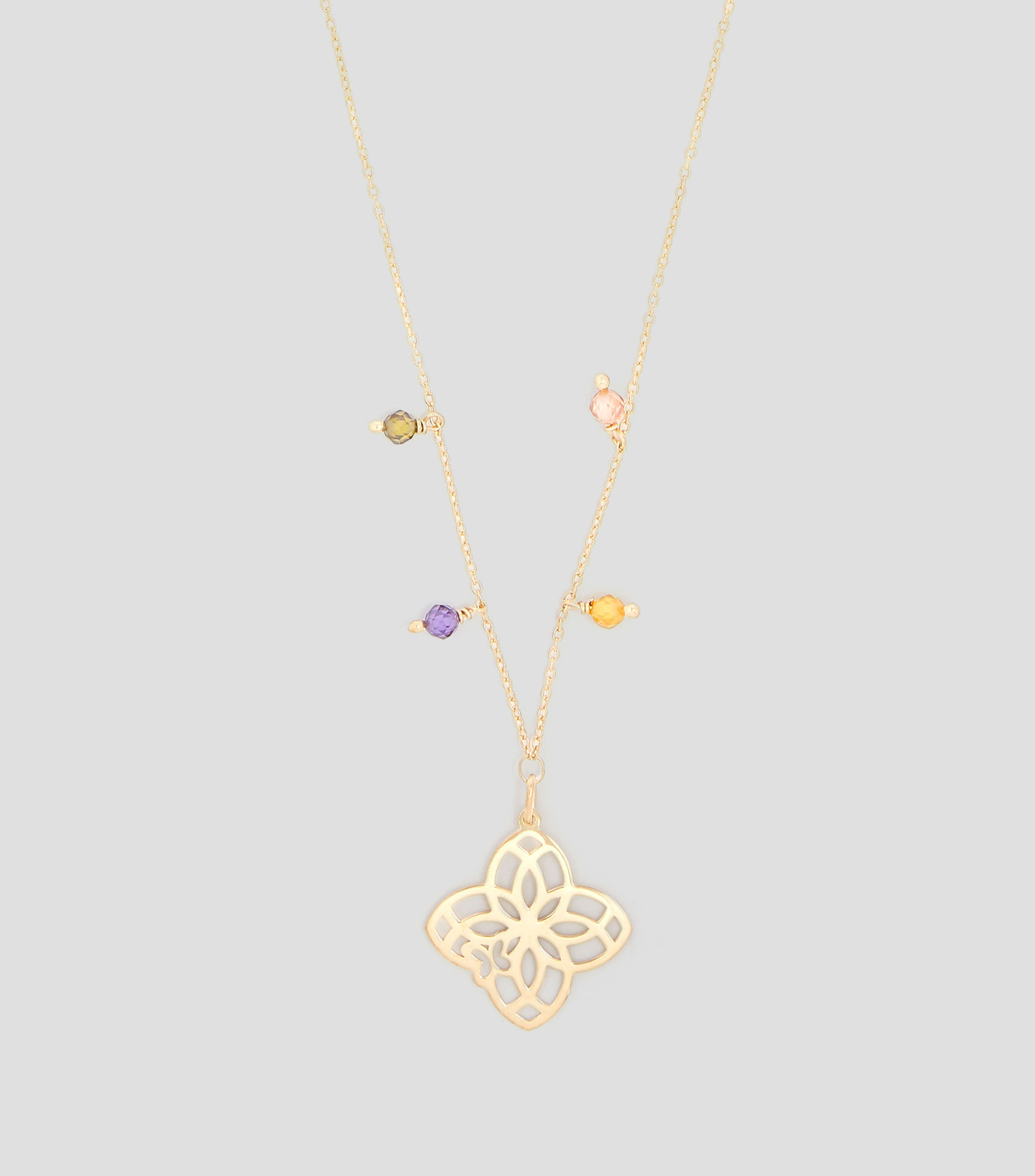 Set de Collar y Dije Flor Mujer