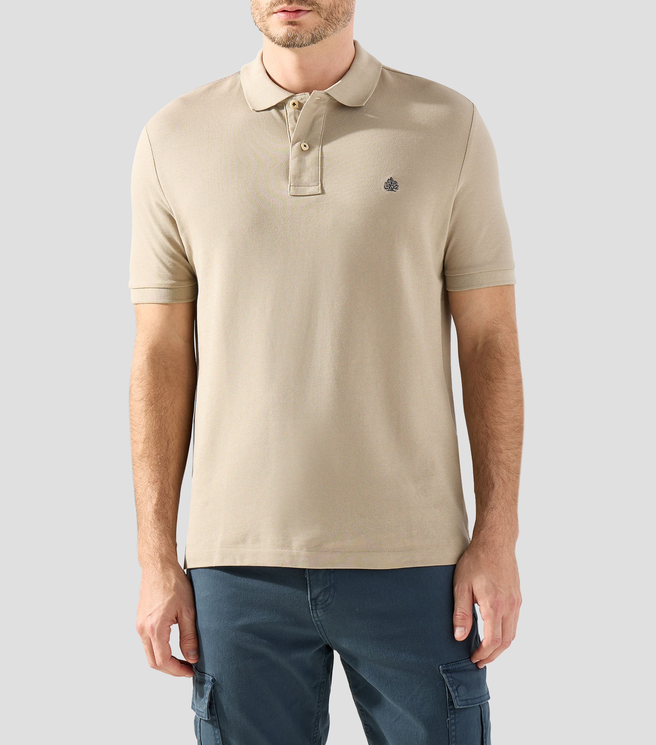 Playera polo manga corta lisa Hombre