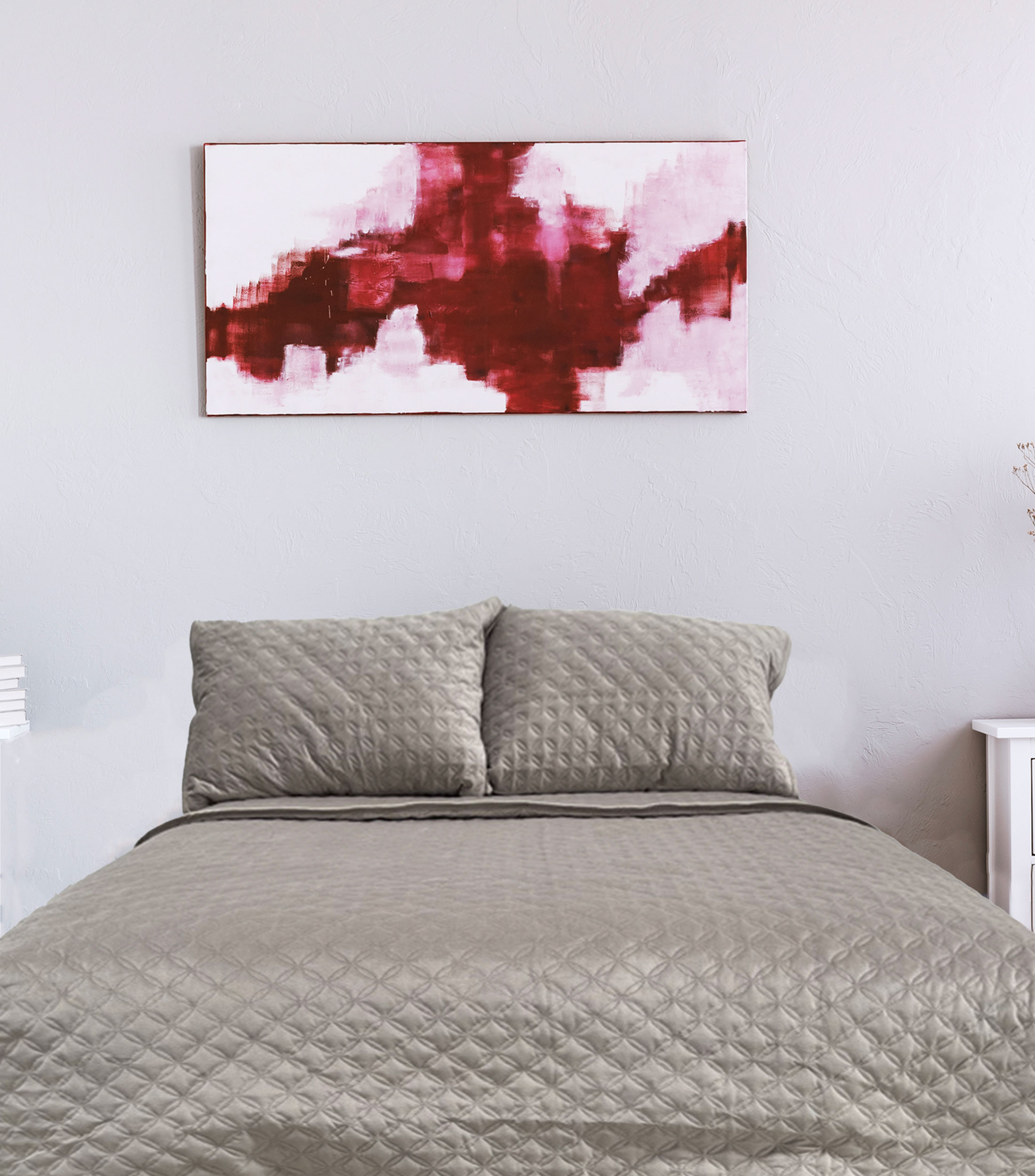 Quiltset Velvet Grisradiant Mat-Qs