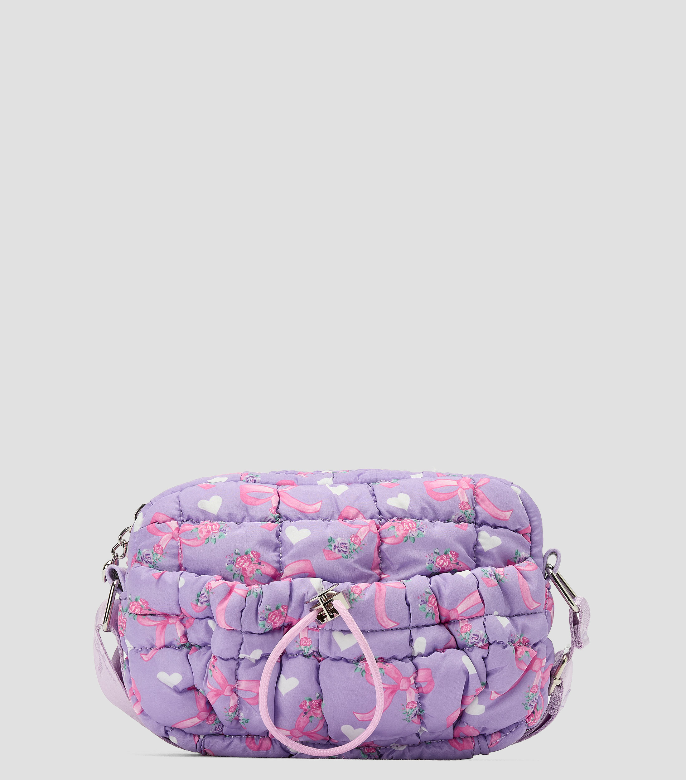 Bolsa Crossbody capitonada con estampado Nina