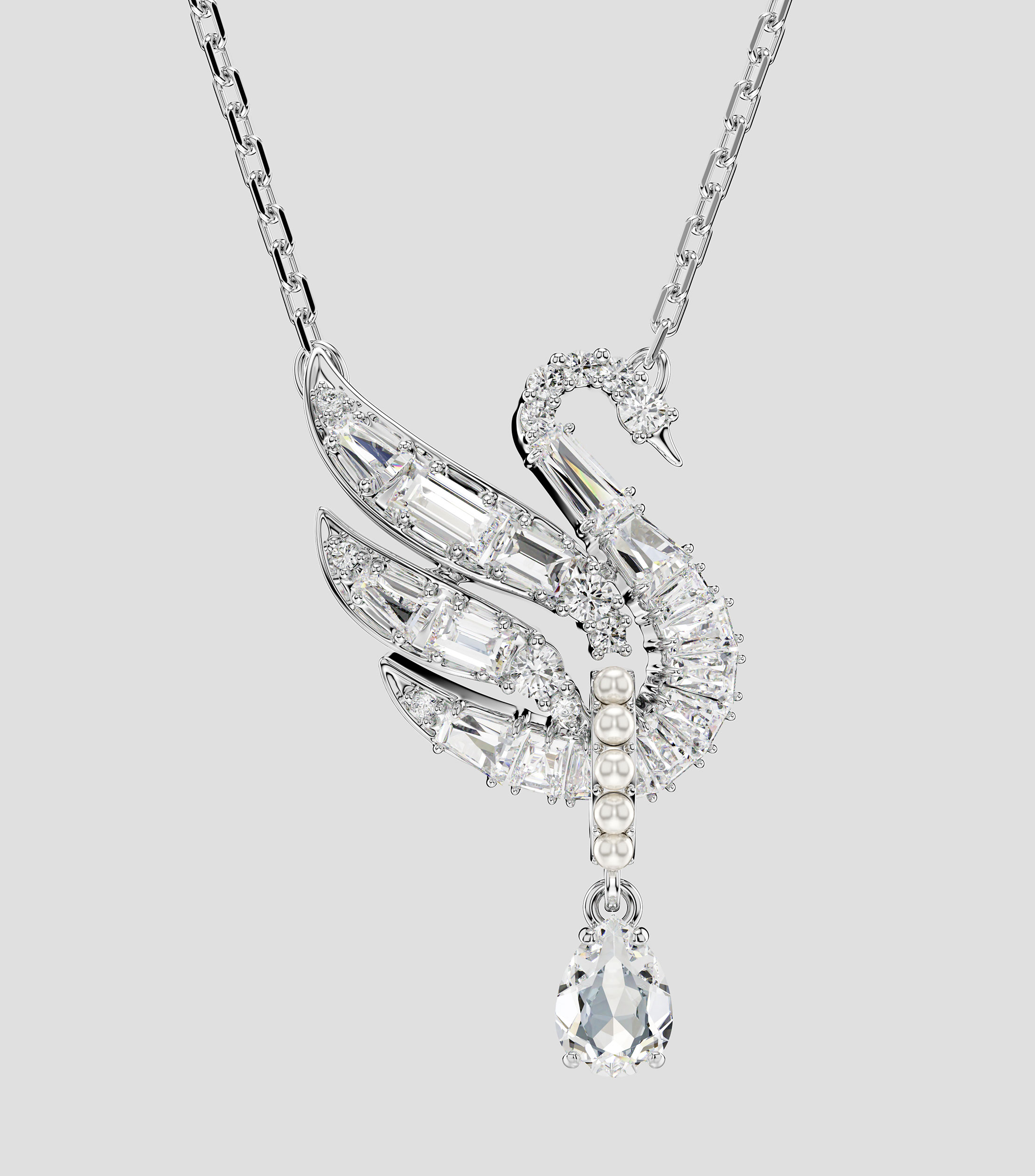 Collar Cisne con piedras Unisex
