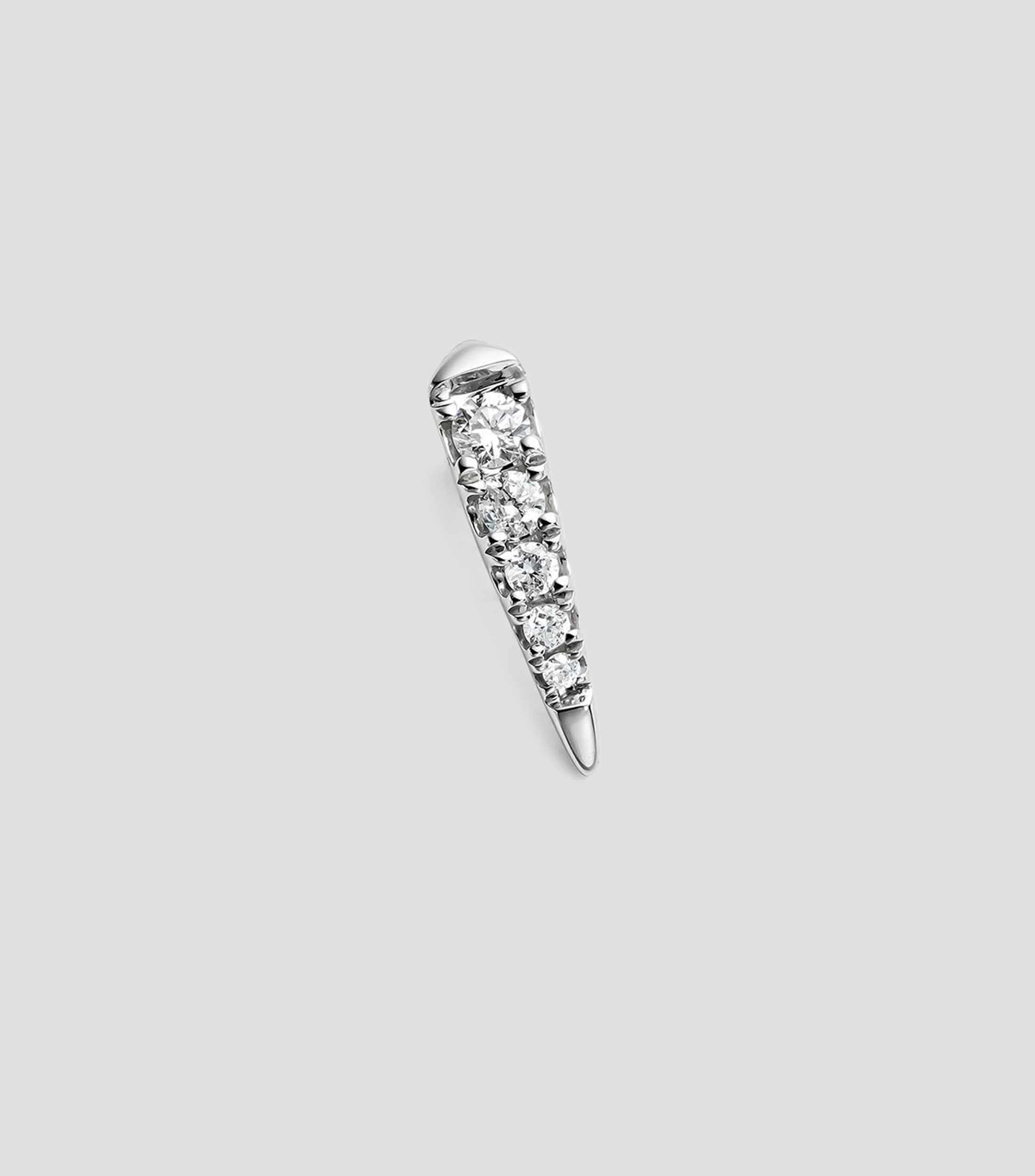 Pendiente individual en oro blanco de 18 kilates con diamantes Skin Alive Mujer