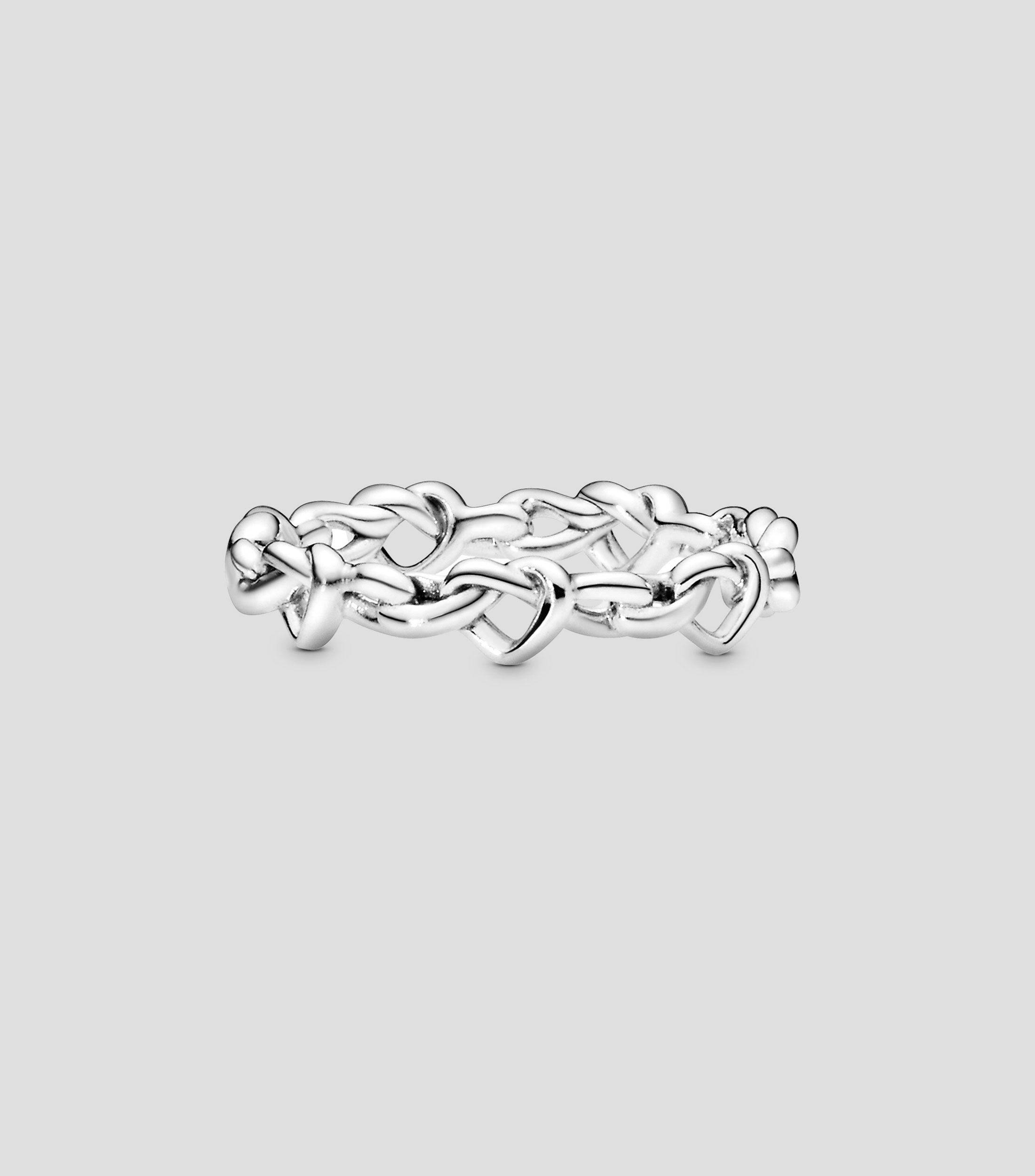 Anillo en plata Knotted Hearts Mujer Talla: 54