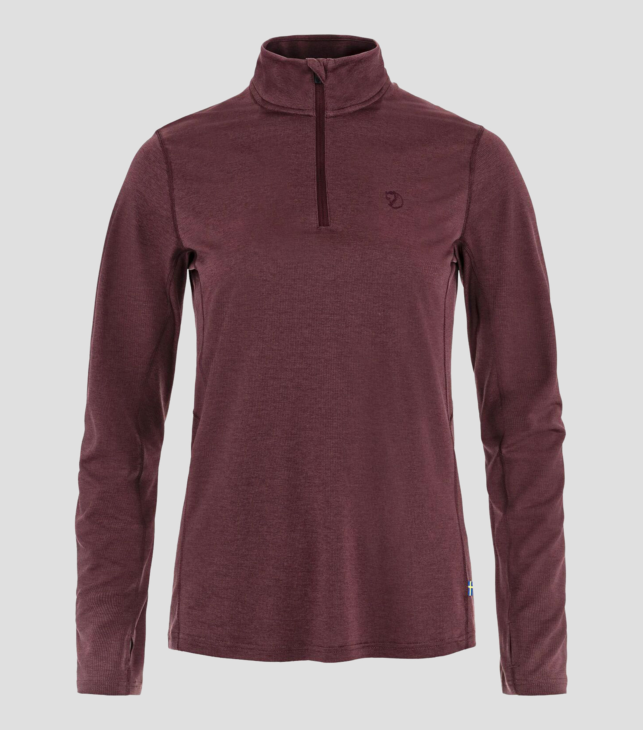 Playera para entrenamiento Abisko Day de cuello alto con manga larga lisa Mujer