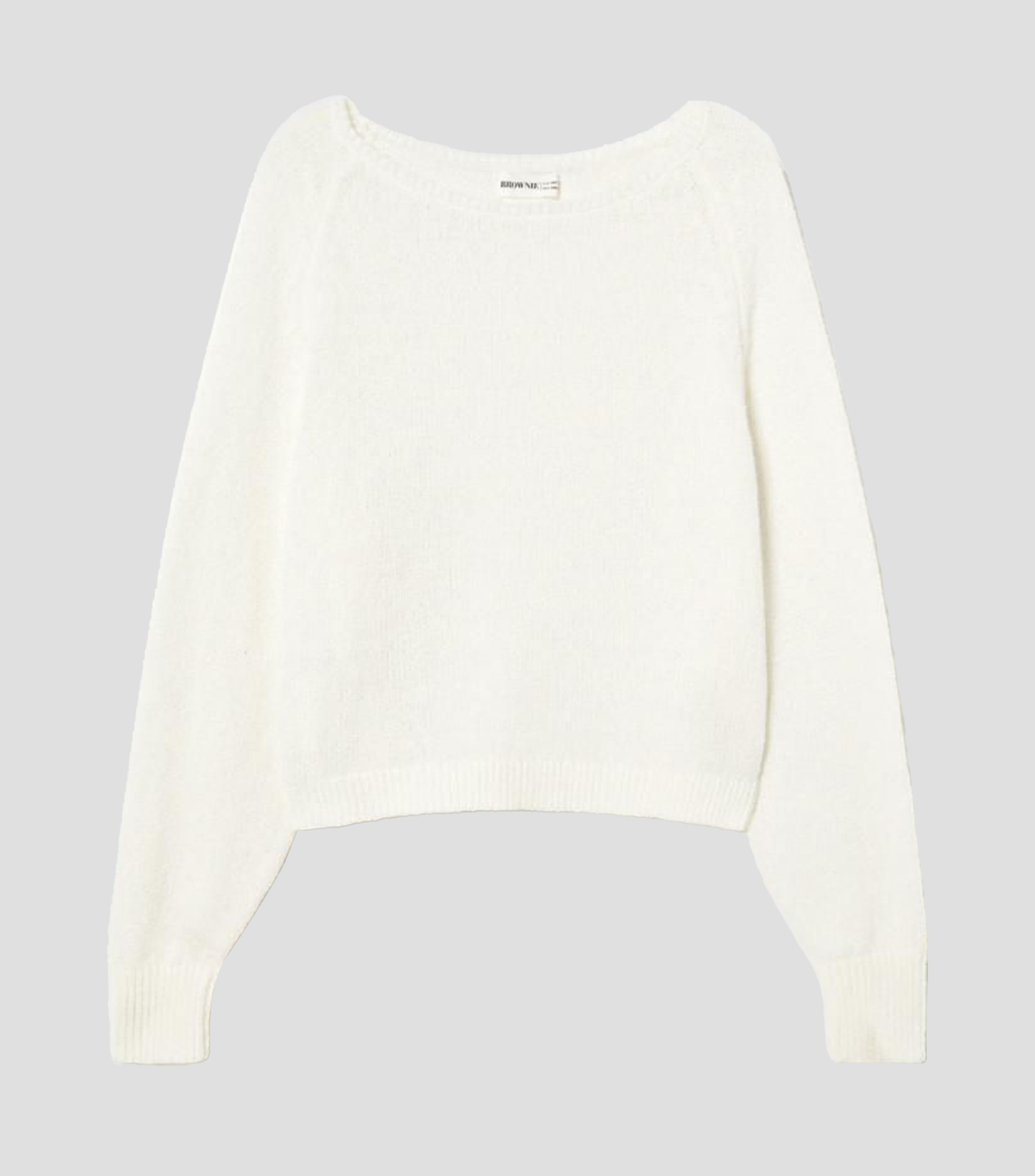 Suéter cuello redondo liso Mujer