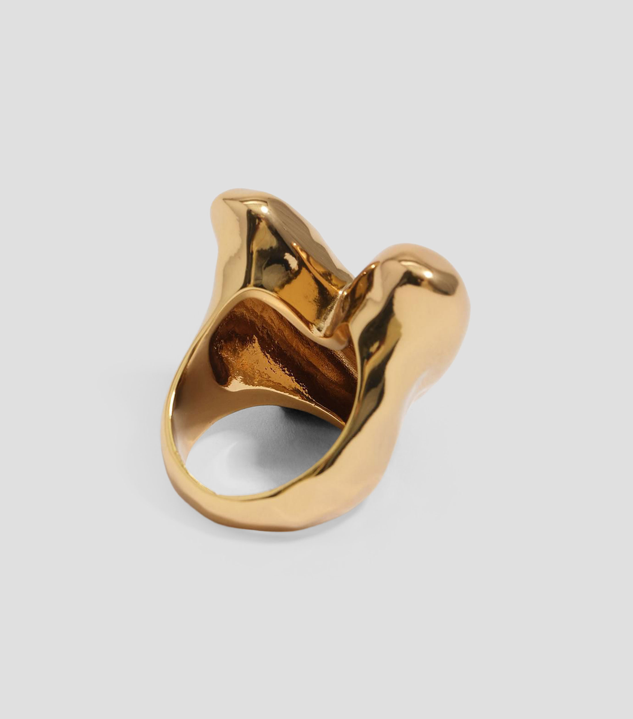 Anillo corazon con textura Mujer