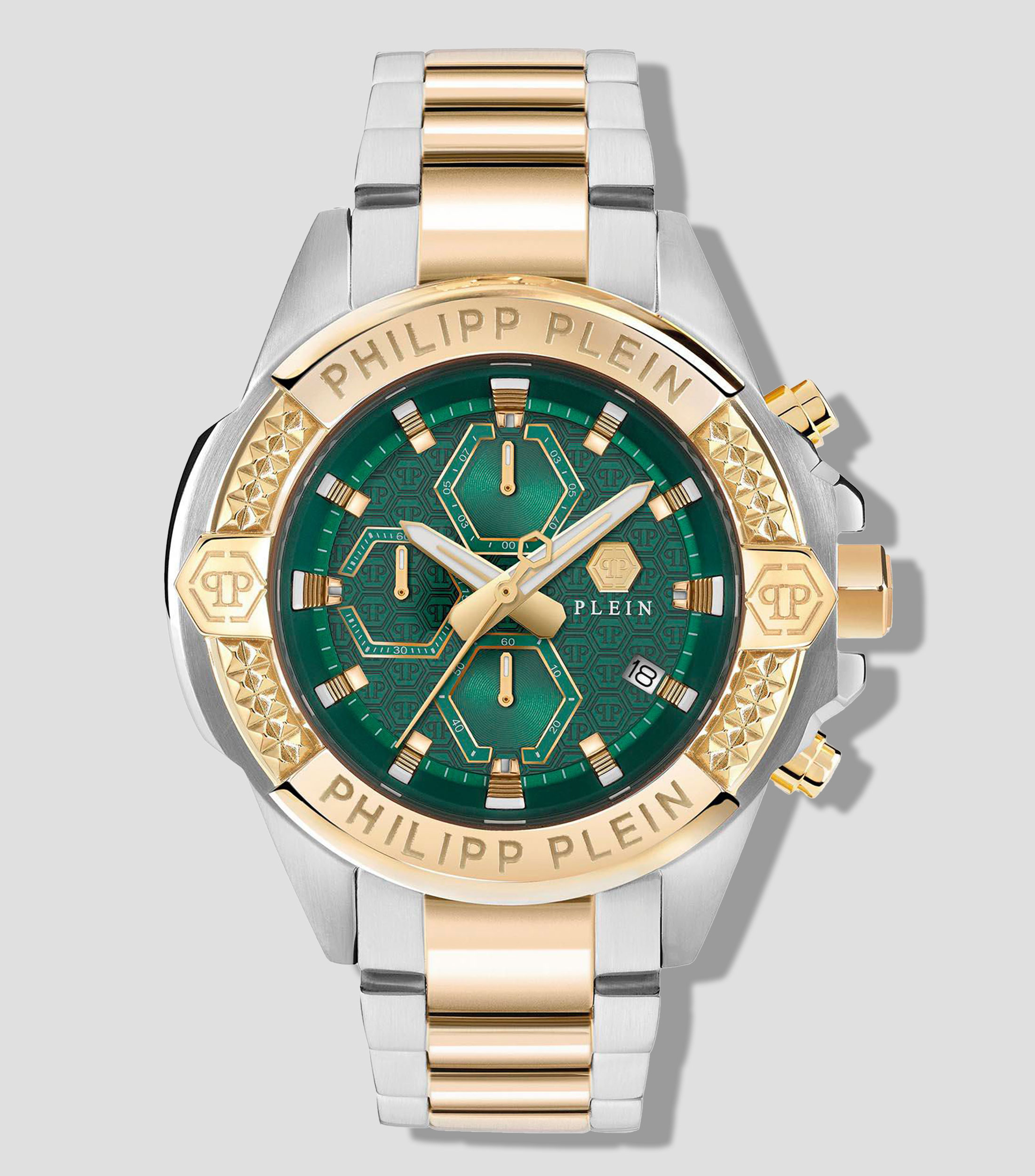 Reloj para hombre The Skull Chrono Casual, Dorado, Plateado