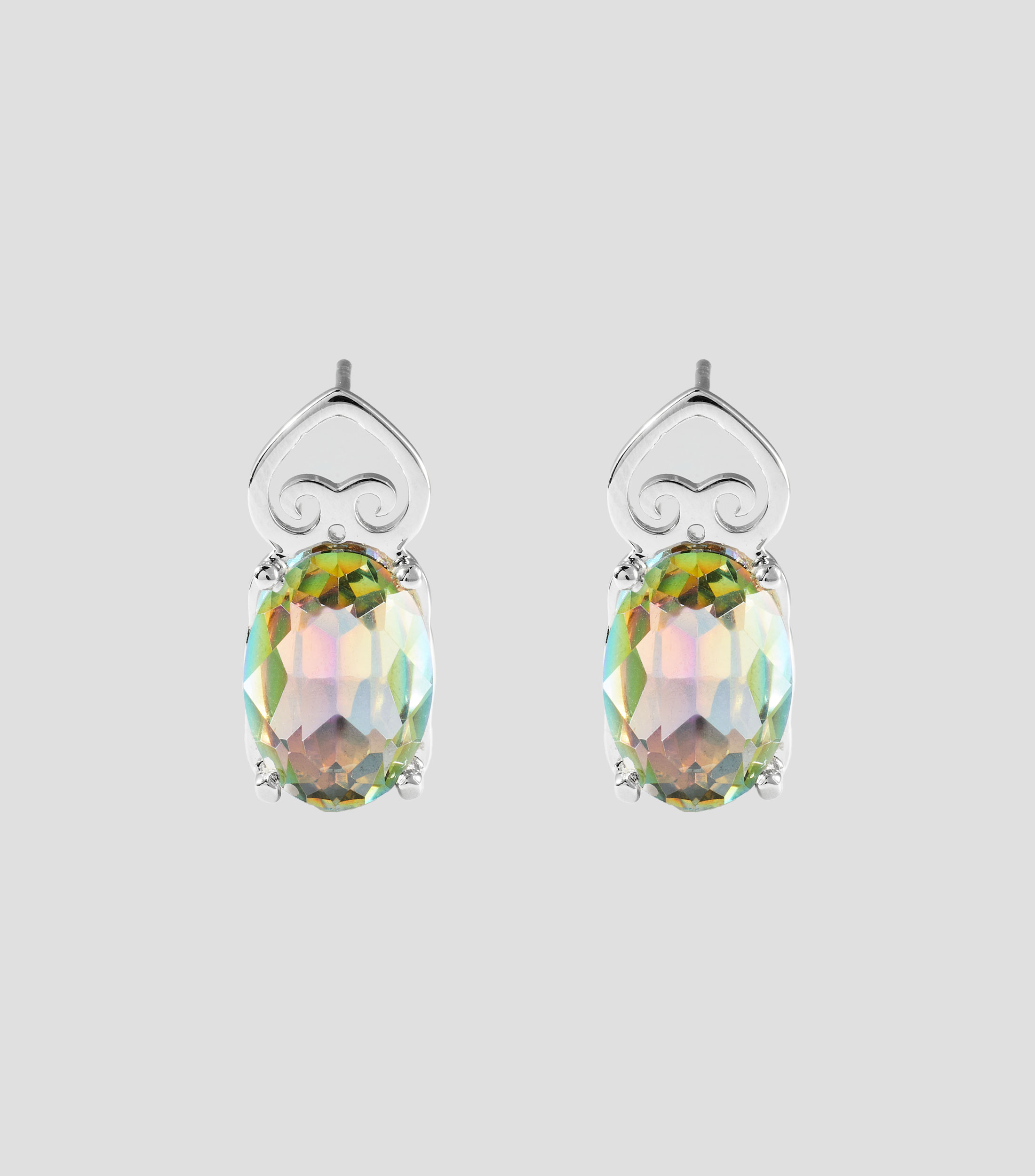 Aretes en Plata .925 con cristal Mujer