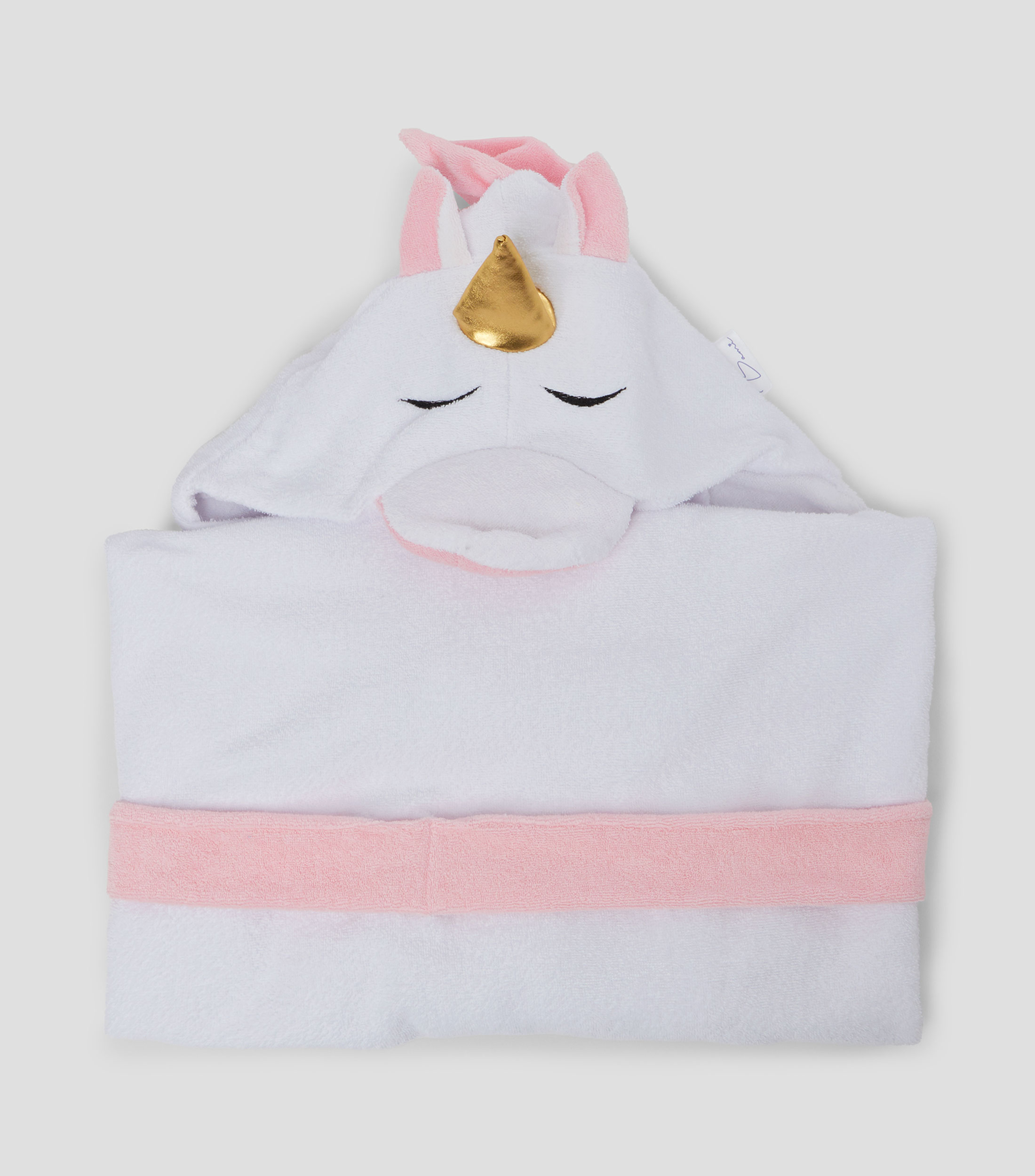 Toalla para baño Unicornio 3D Blanca para Bebé