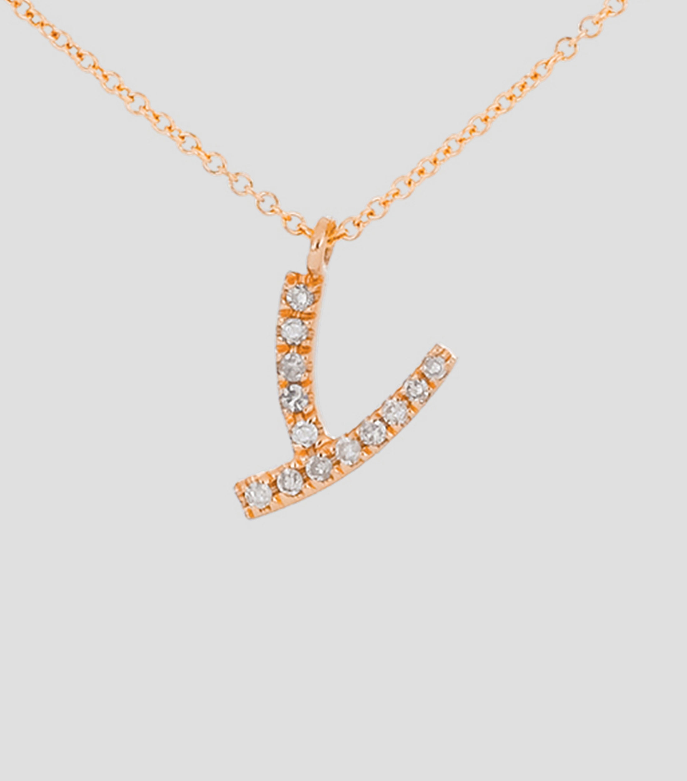 Dije en Oro rosa 14 Kilates con diamantes Mujer