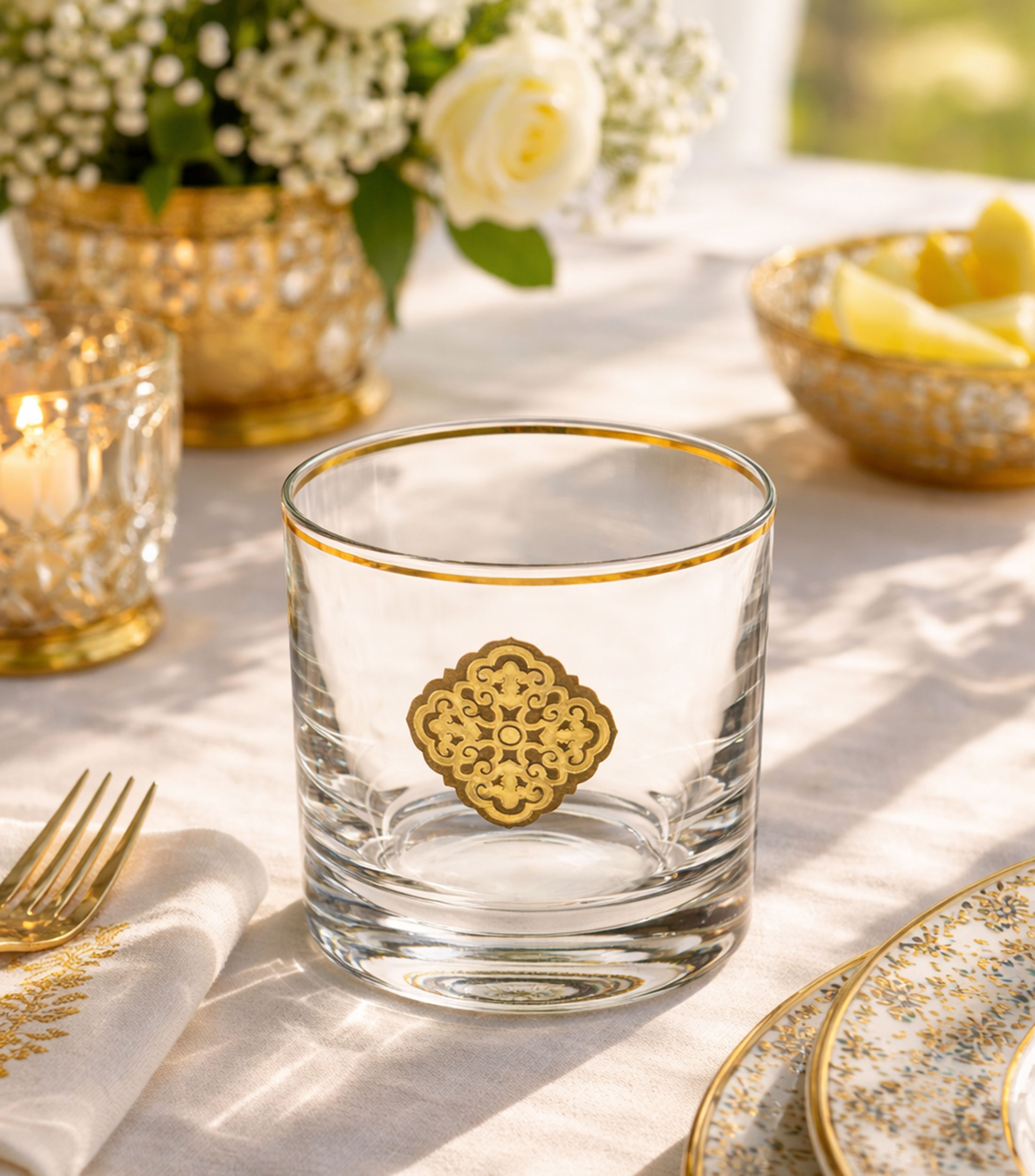 Vaso Bajo Oro Gold