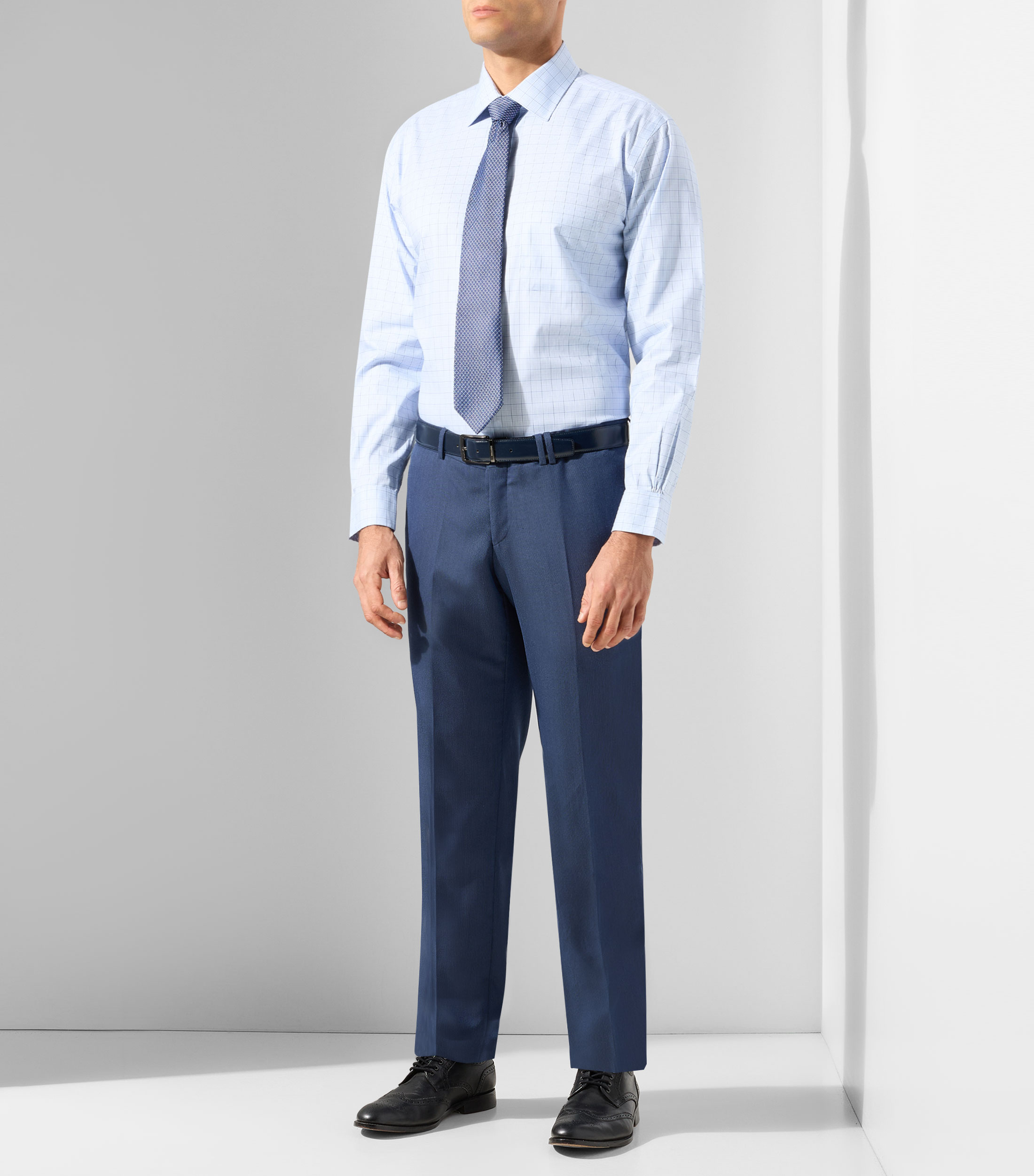 Camisa de cuadros manga larga Hombre
