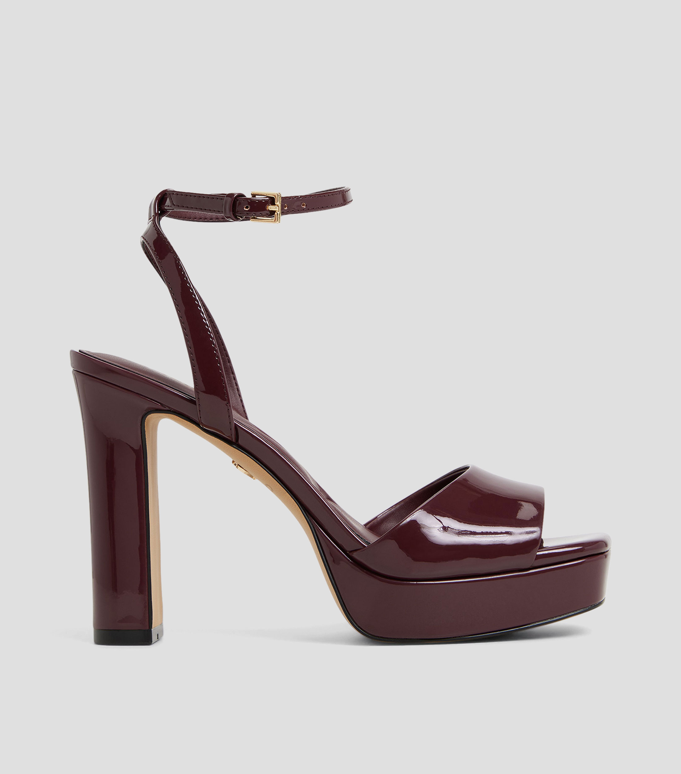Sandalias con pulsera tacón alto cuadrado Mujer