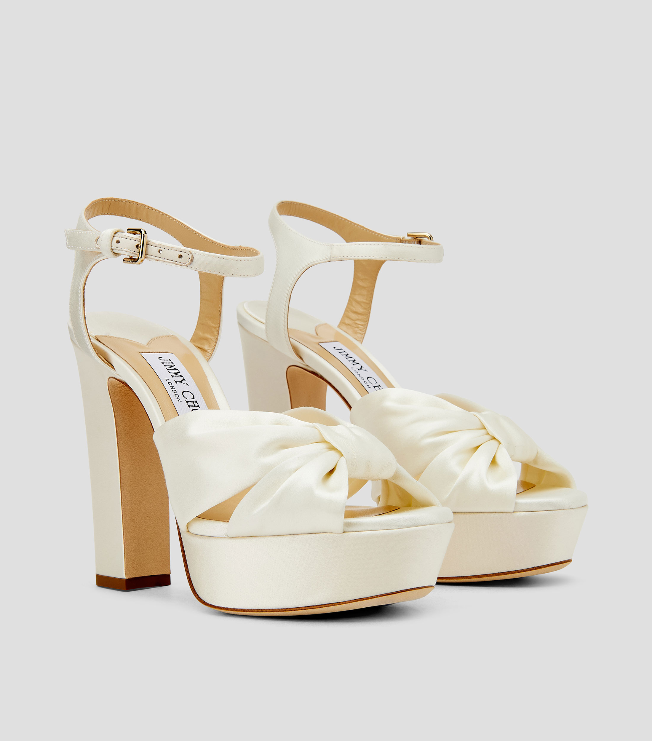 Sandalias con tacón alto cuadrado Mujer