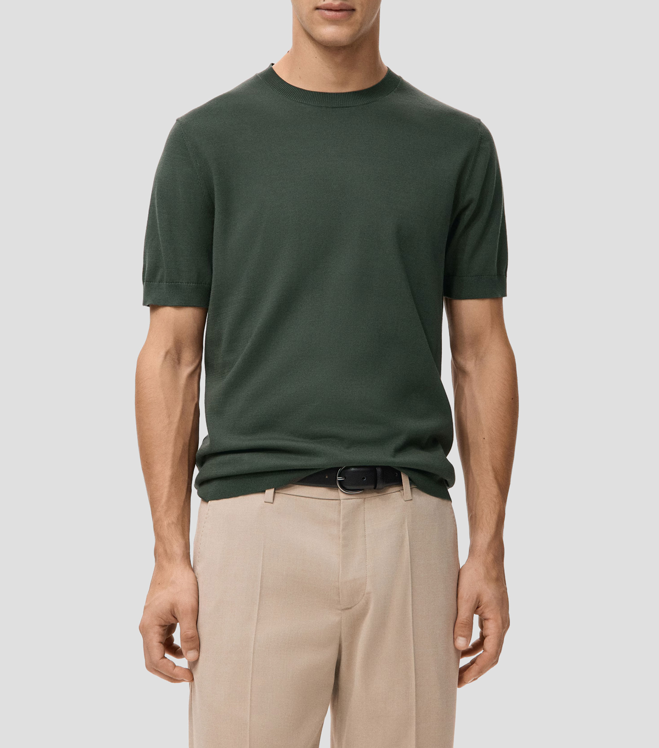 Playera Cuello Redondo Manga Corta Lisa Hombre
