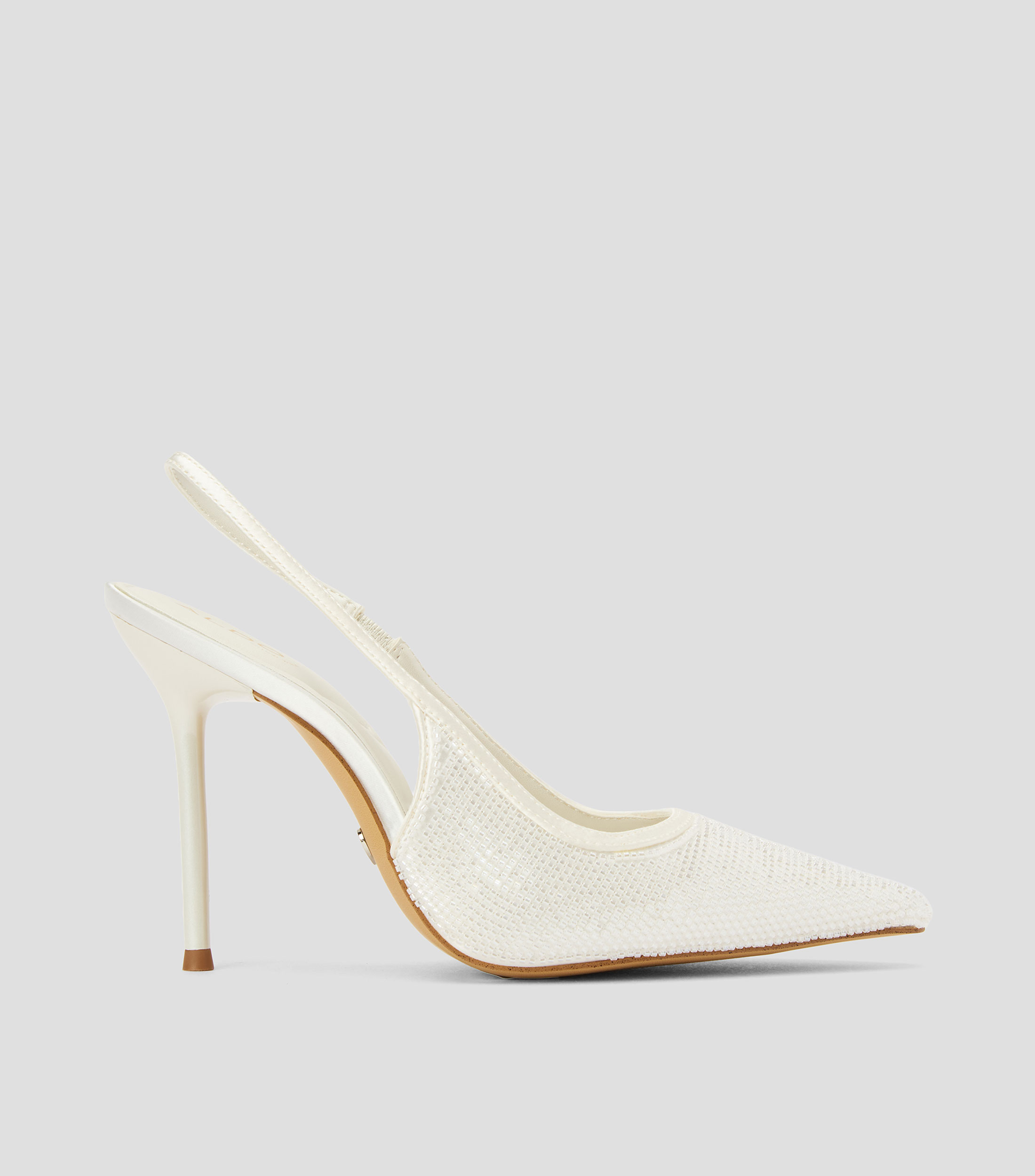 Zapatillas slingback con tacón alto de aguja Mujer