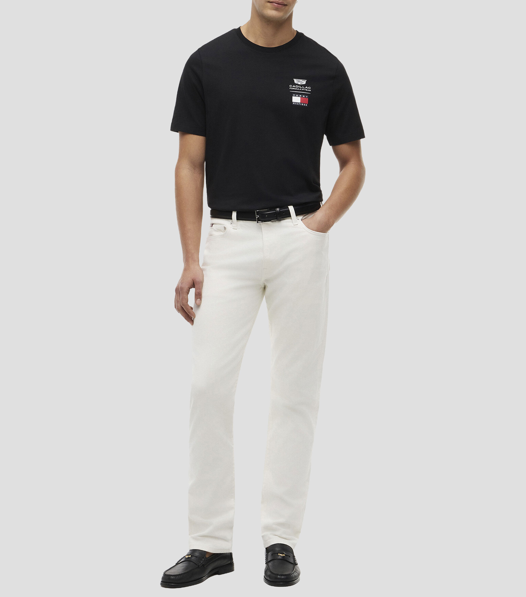 Playera cuello redondo manga corta con estampado Hombre Colección Cadillac