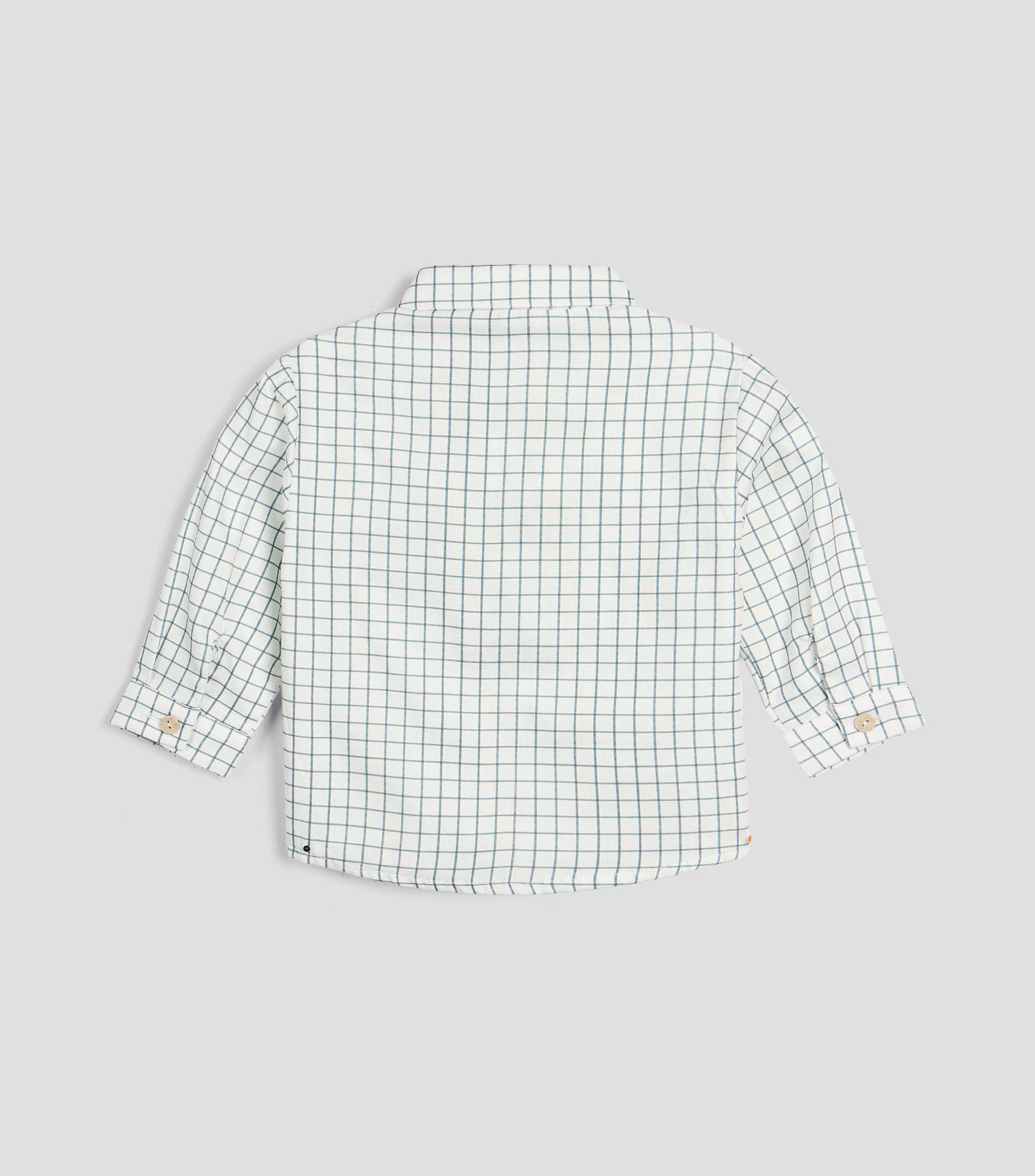 Camisa con cuadros manga larga Bebé