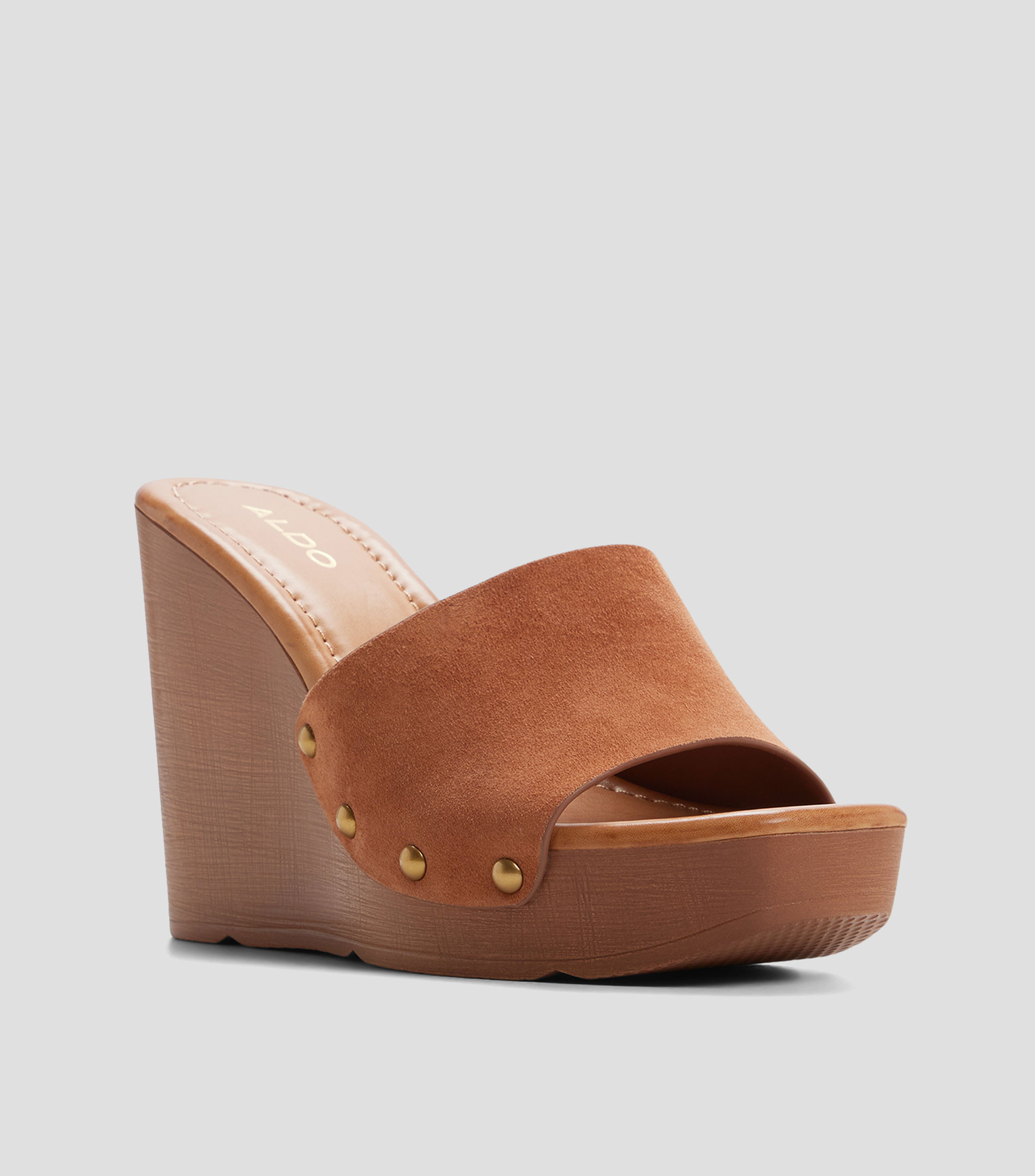 Sandalias con tacón alto de cuña y plataforma Grounded Mujer