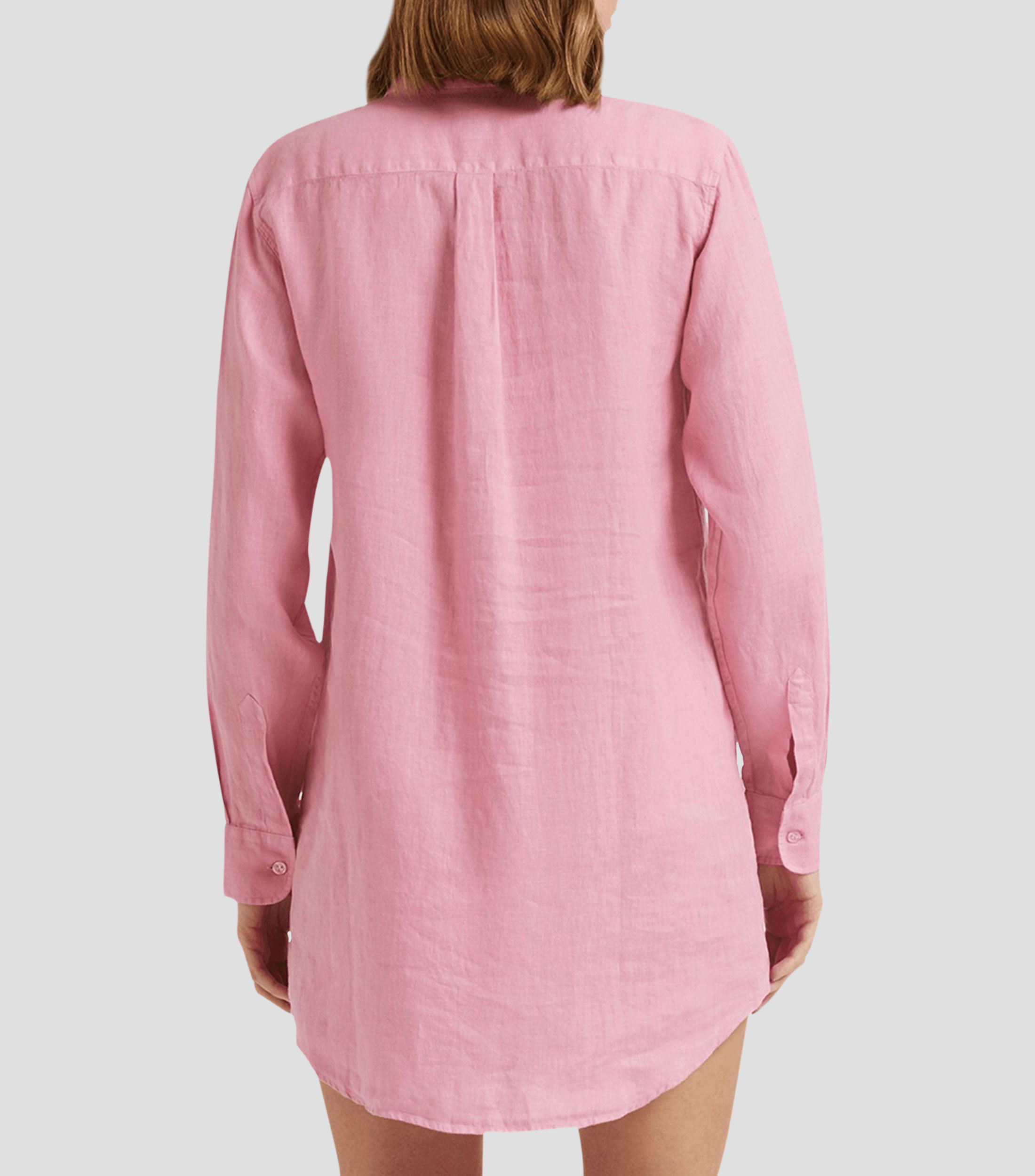 Camisa lisa manga larga Mujer