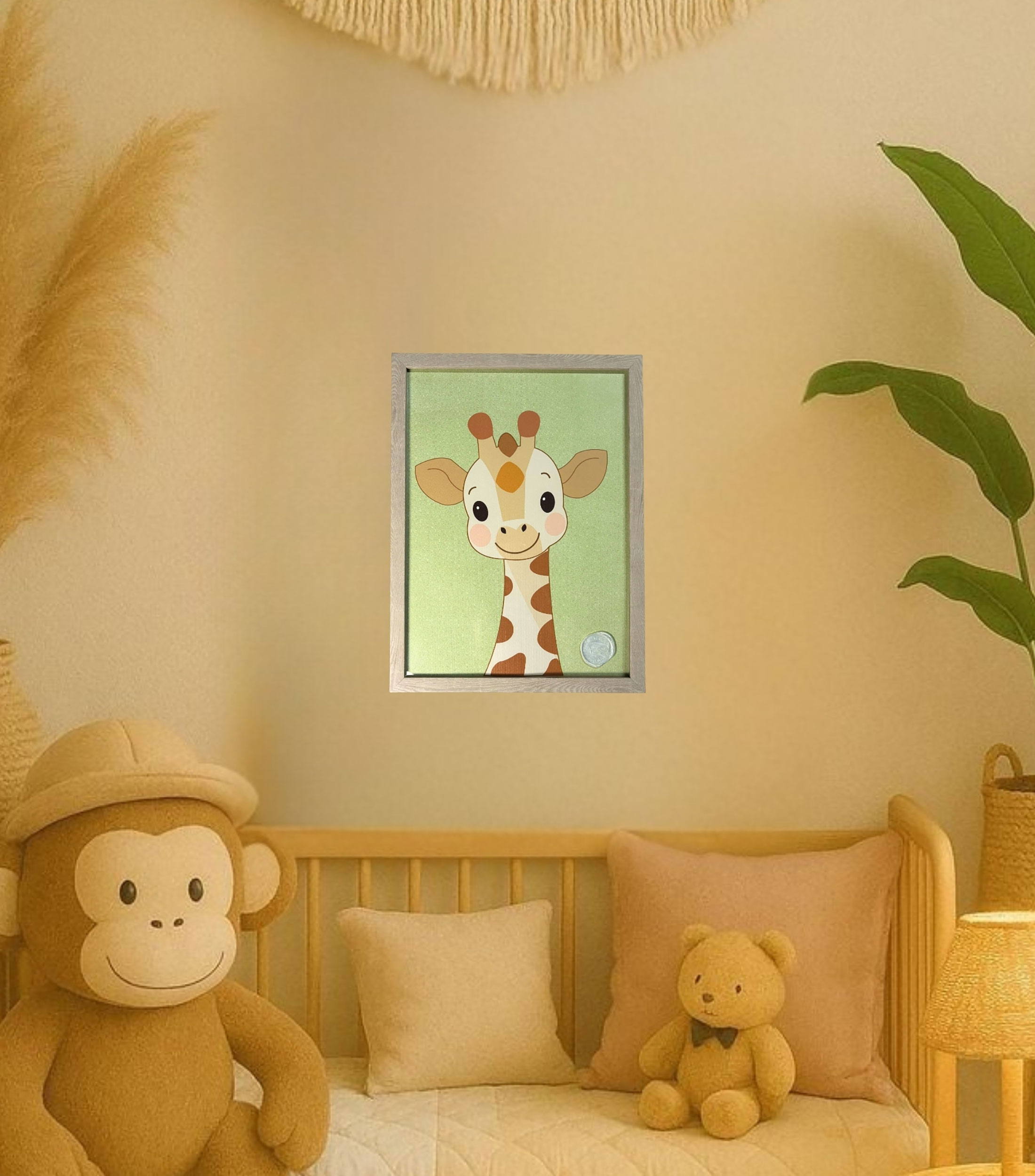 Cuadro Decorativo Jirafa en papel fabriano