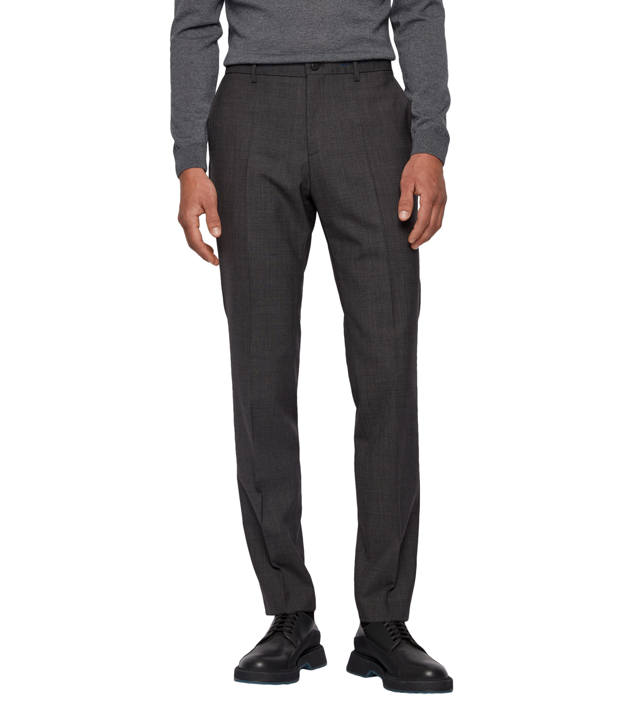 2 Hugo Boss Pantalones De Vestir Para Hombre Pantalones Grises