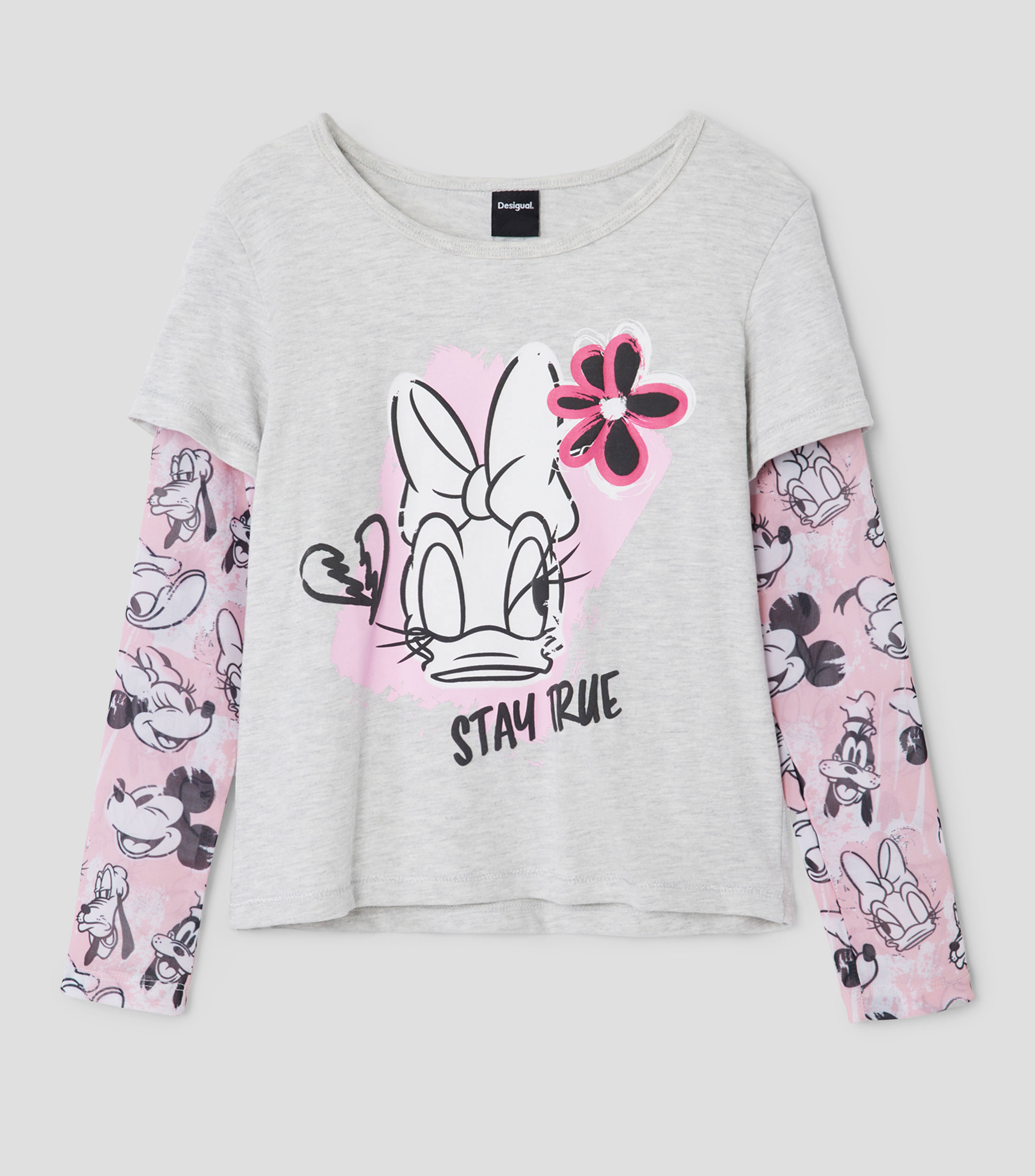 Felpa Desigual Per Bambine – Modello Carey, Oversize Con Stampa Sorriso Colorata E Cappuccio