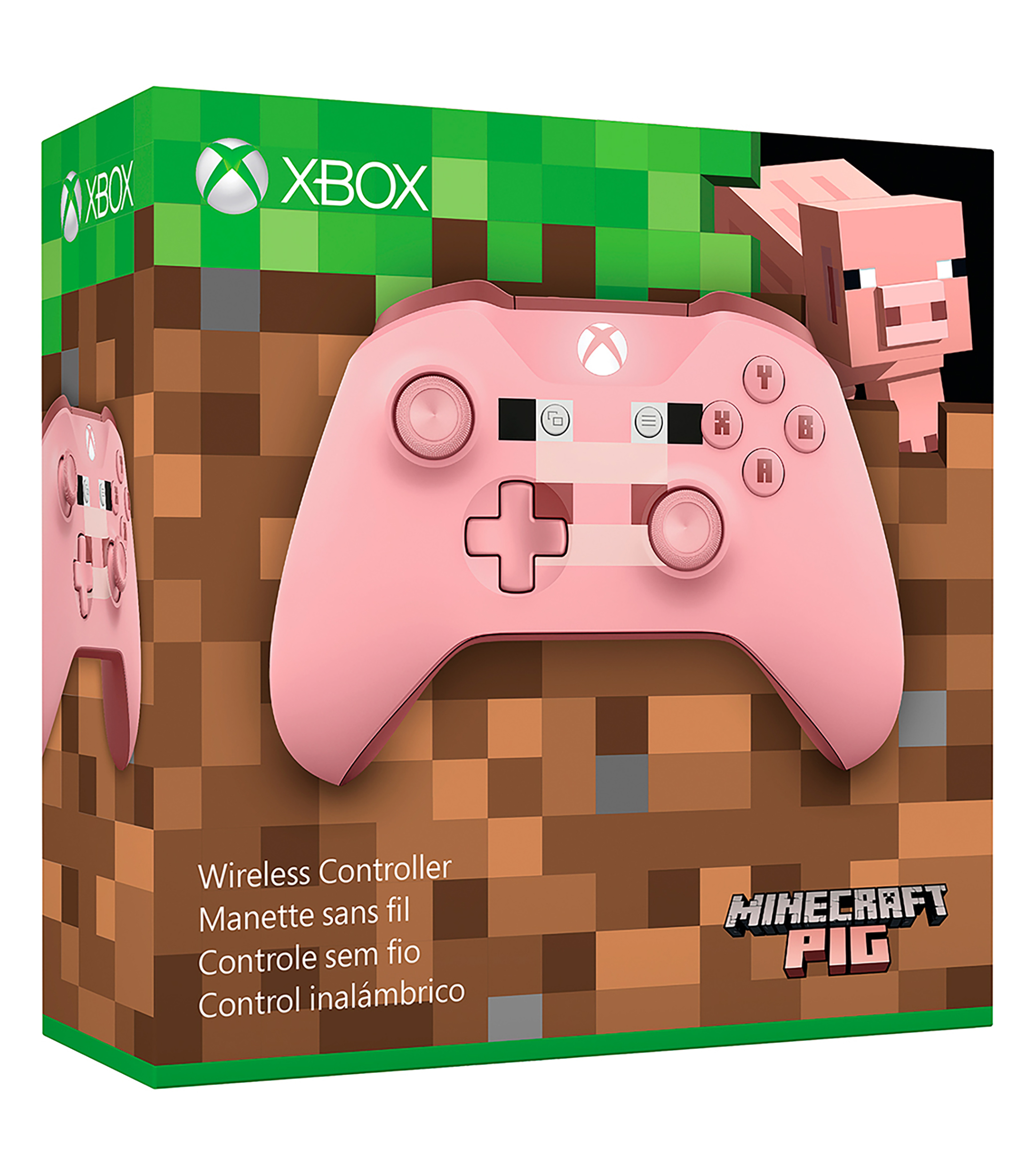Xbox Control Inalámbrico Xbox One Edición Limitada Minecraft Pig El