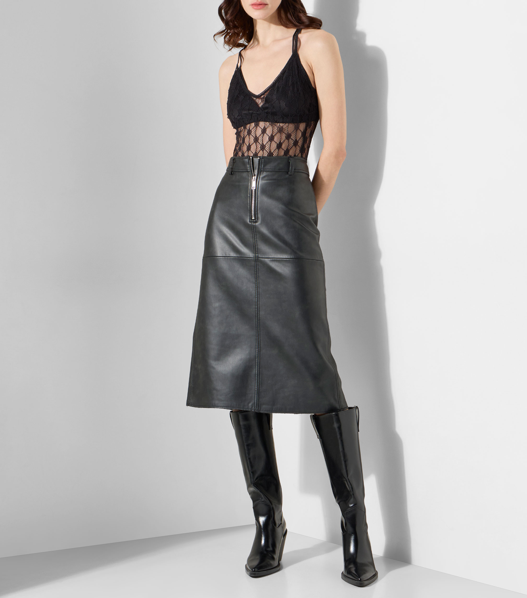 Body cuello V sin mangas liso Mujer