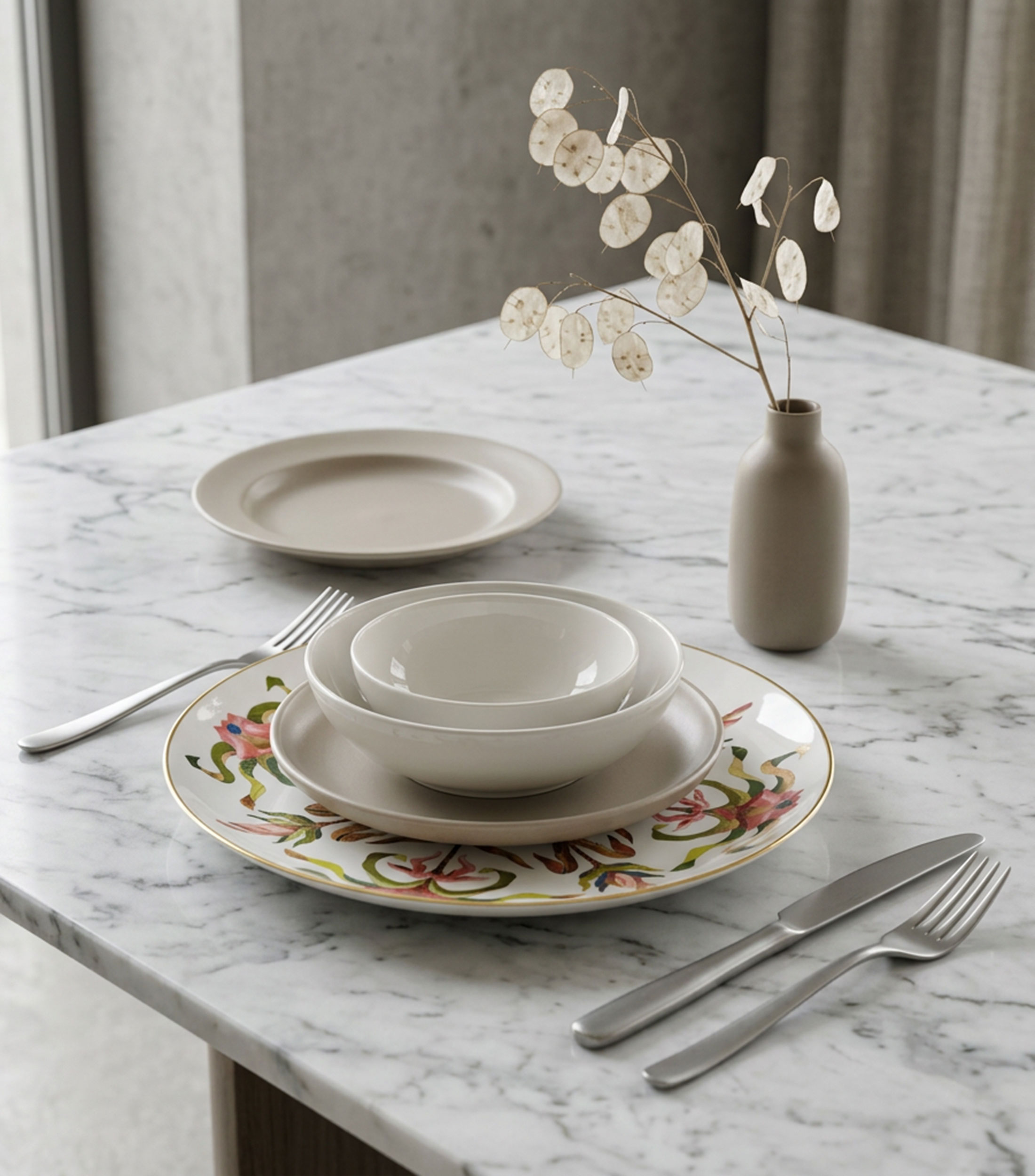 Plato trinche Grand Tour en porcelana