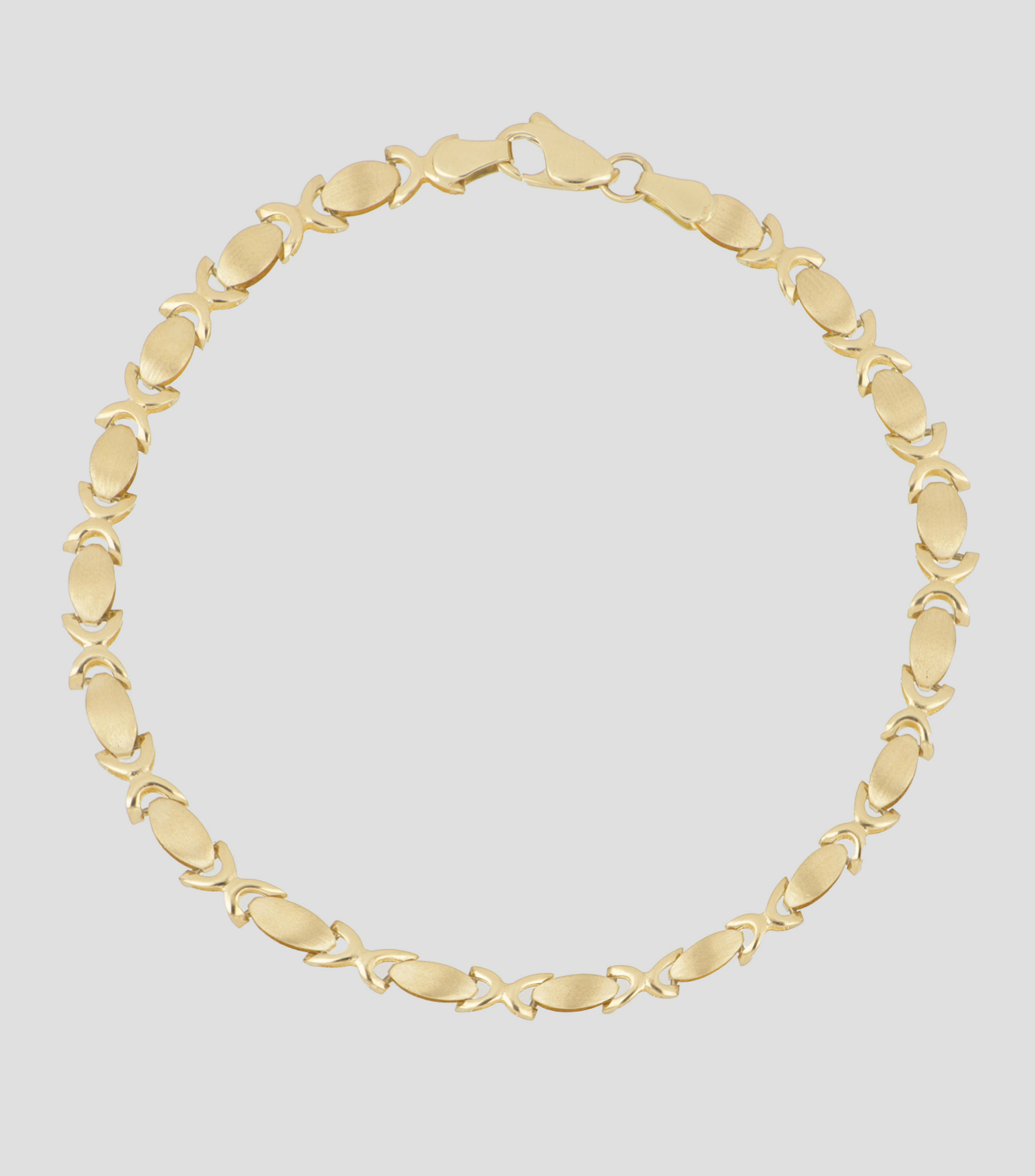 Pulsera en oro de 14 kilates Besos y Abrazos Dinasti Mujer