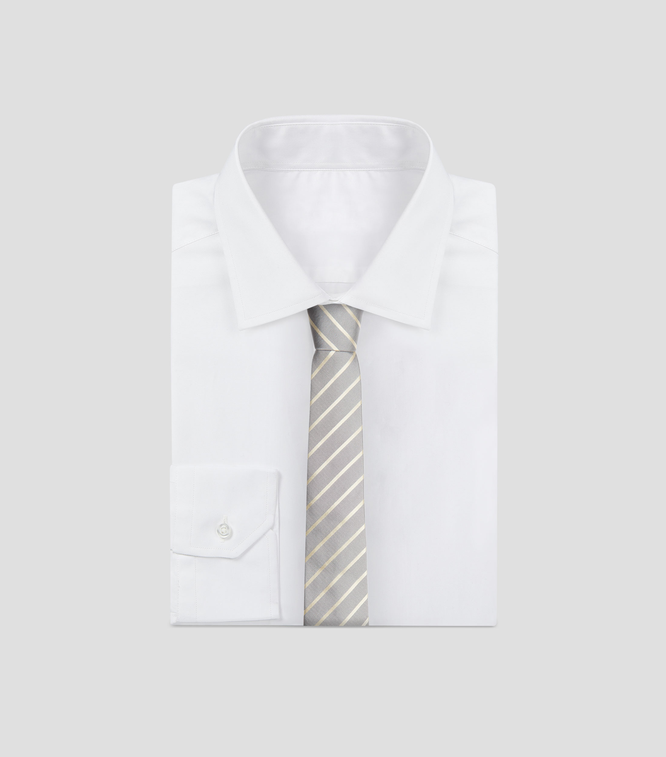 Corbata ancha de seda a rayas