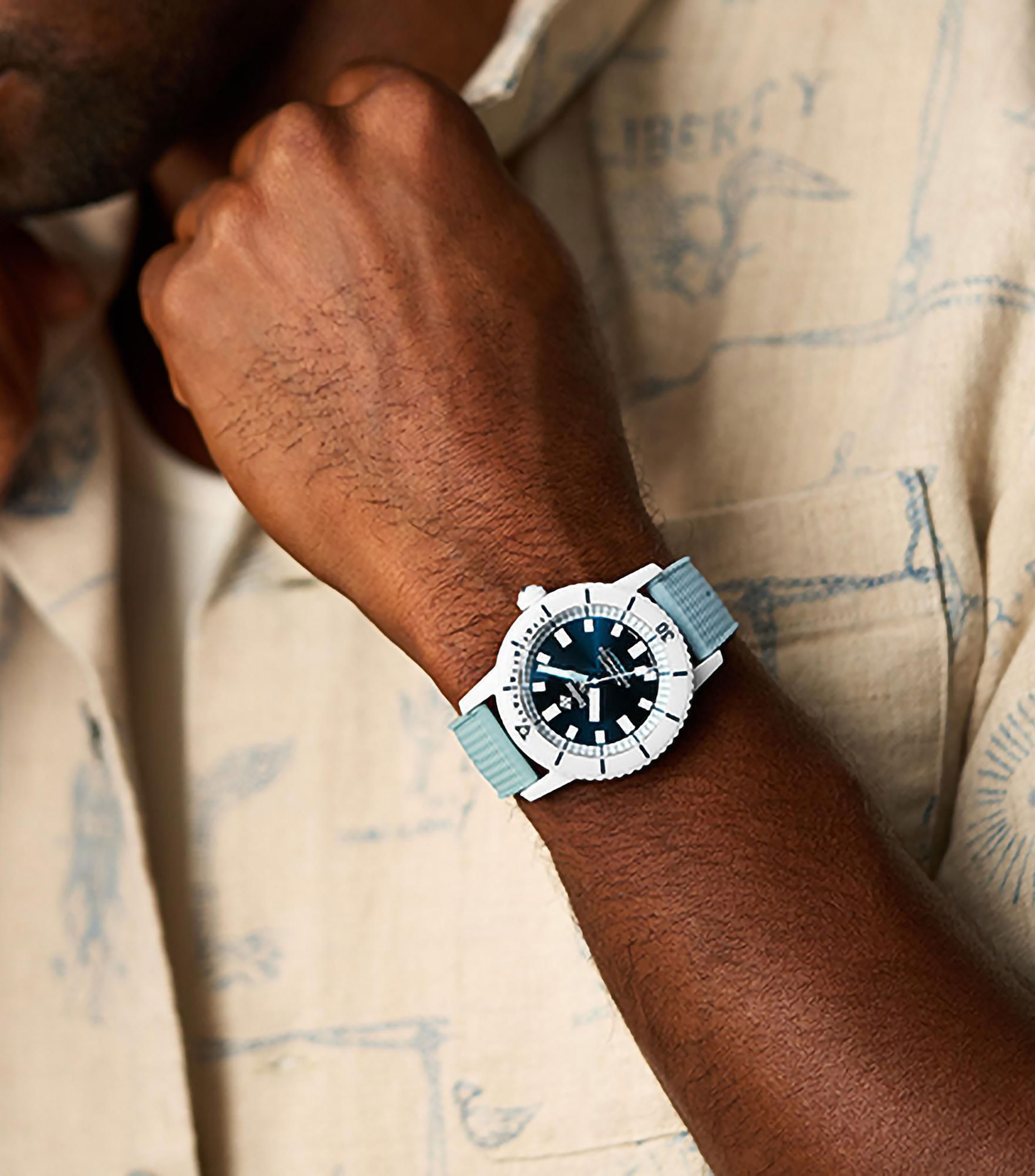 Reloj Unisex Super Sea Wolf Compression Deportivo Blanco