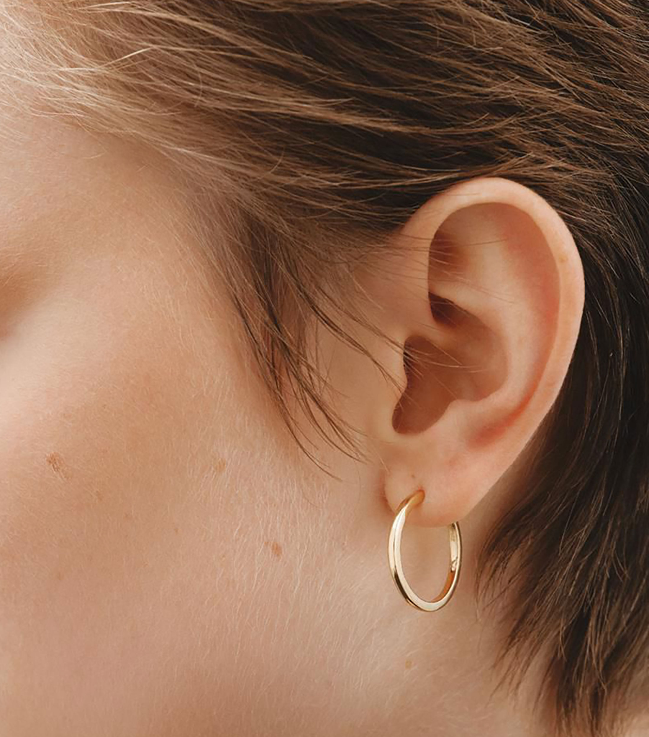 Aretes de aro en plata .925 Connector Criollar Mujer