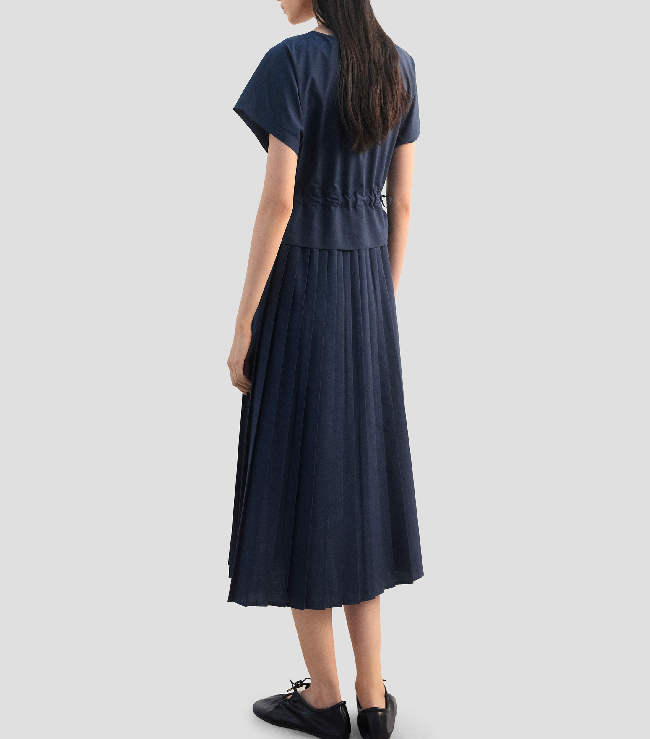 Vestido midi liso Coco Mujer