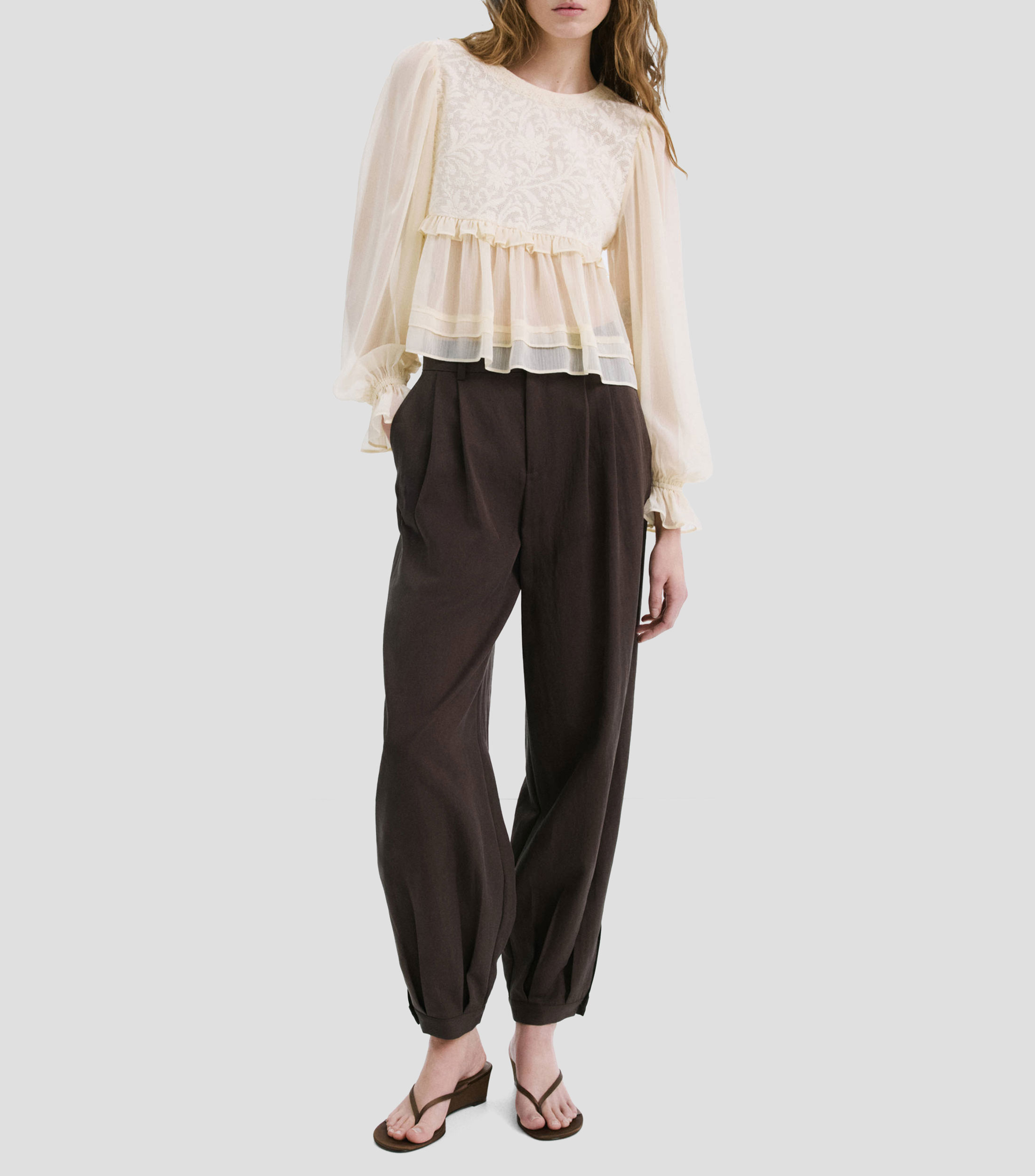Blusa fantasía manga larga Mujer