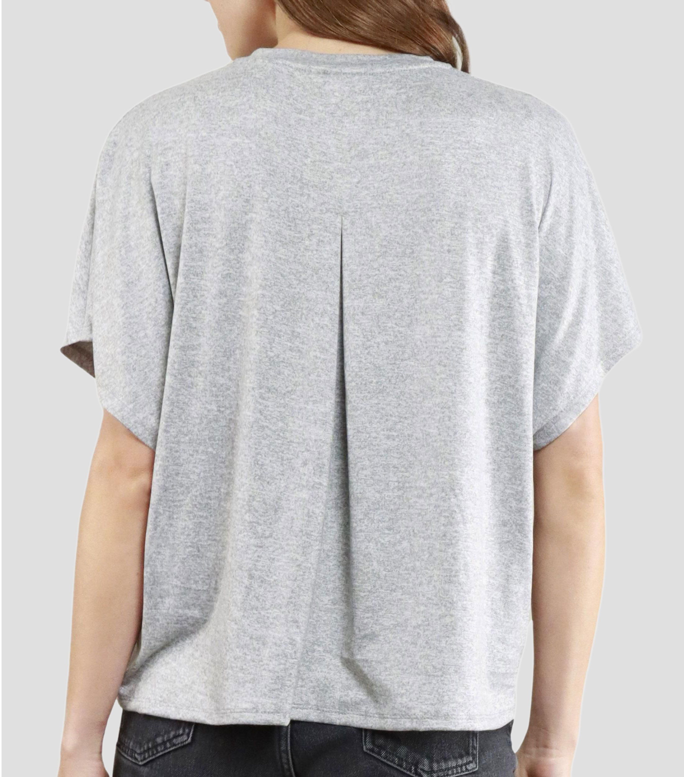 Blusa jaspeada de manga corta Mujer