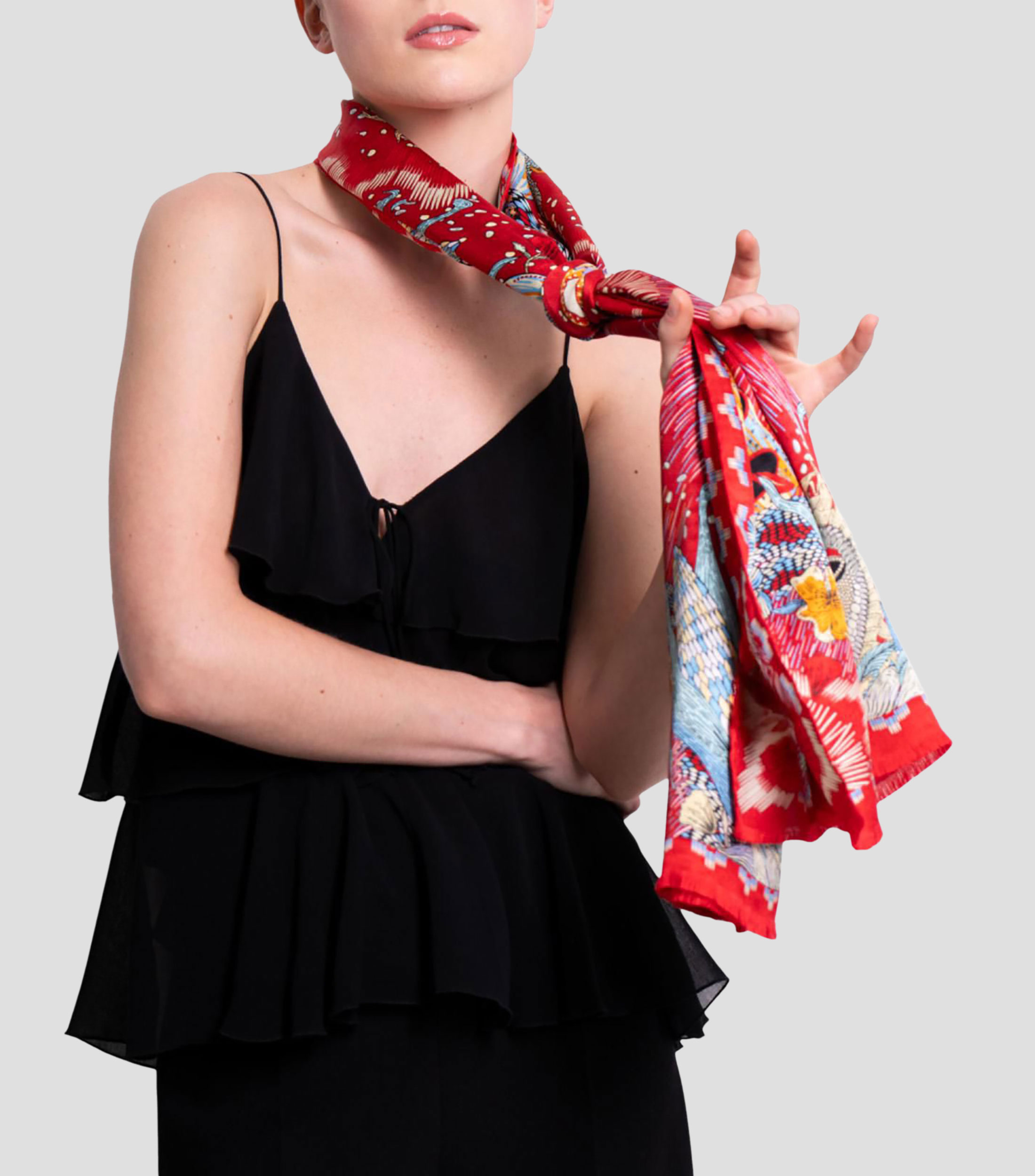 Chalina roja Máscaras Mujer