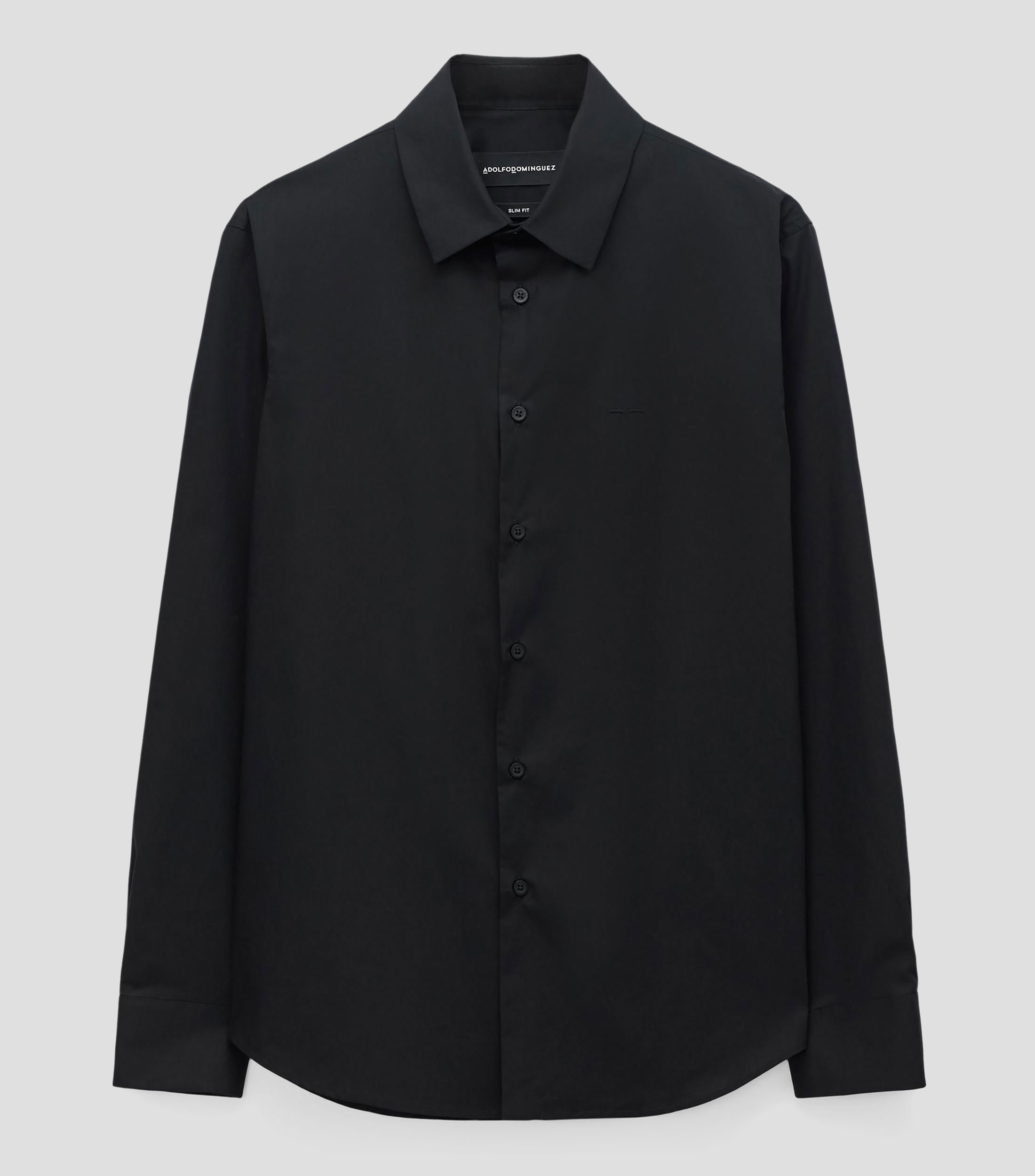 Camisa lisa manga larga Hombre