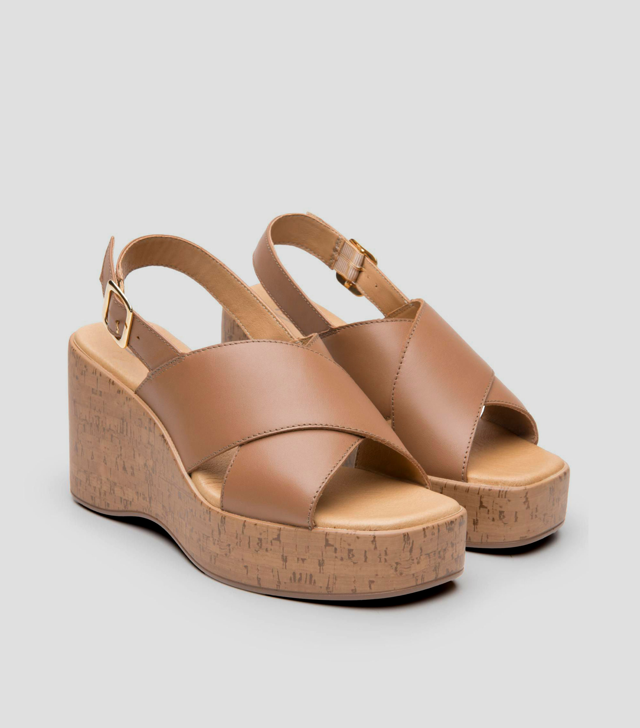 Sandalias con tacón alto de cuña Geraldinne Mujer