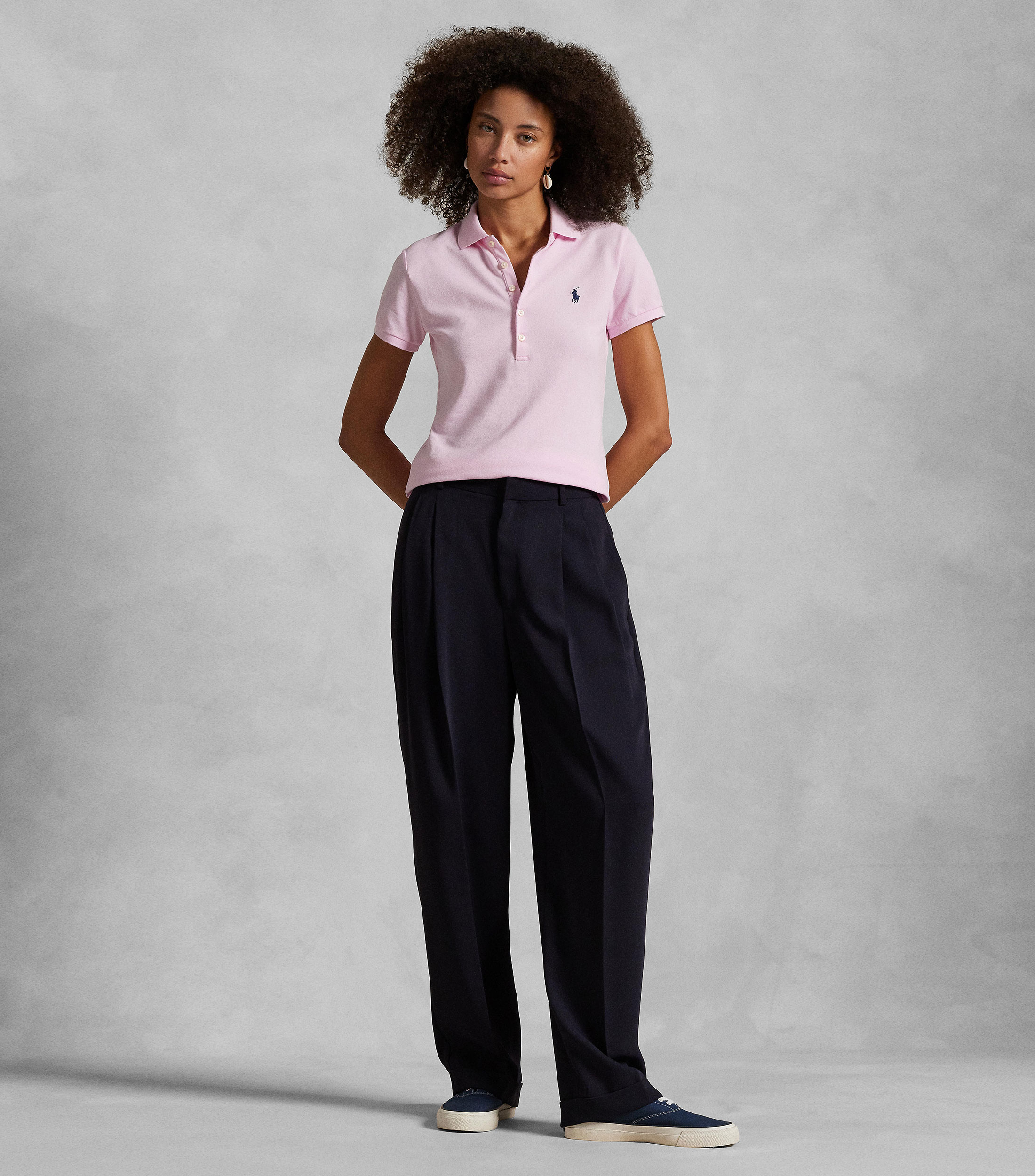 Playera tipo polo manga corta logotipo Mujer