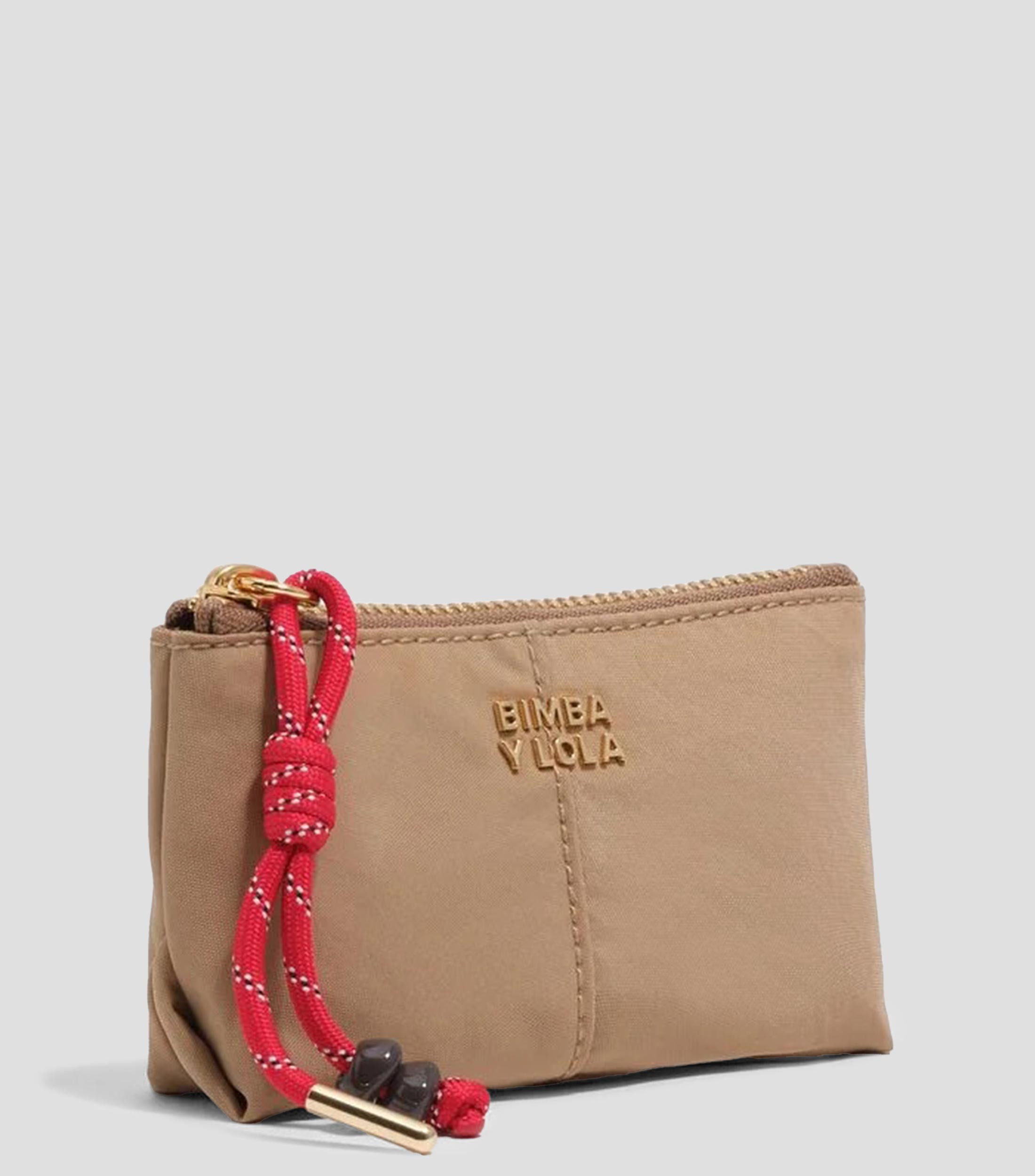 Monedero nylon camel Mujer