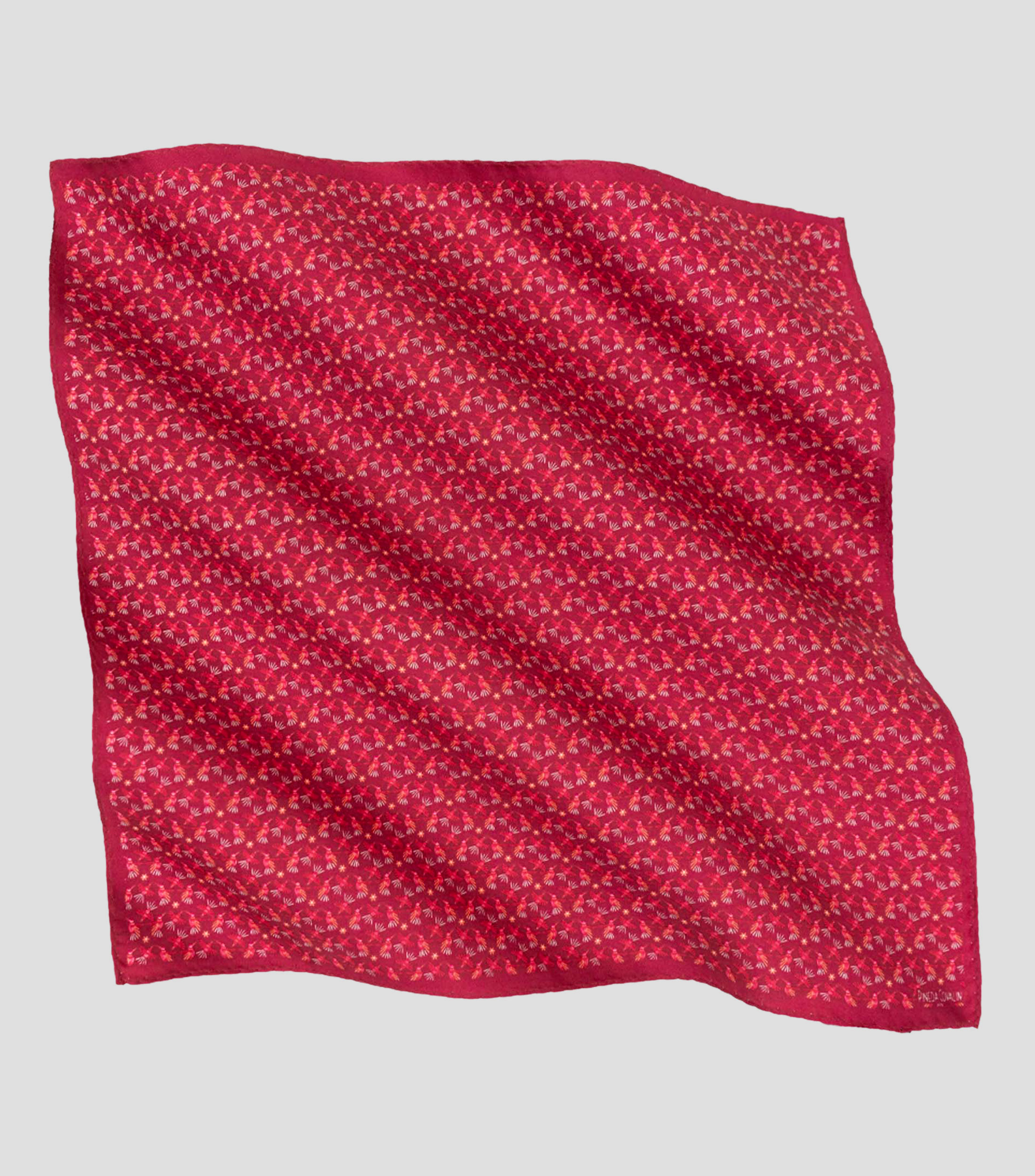 Panuelo en seda Vino estampado Hombre