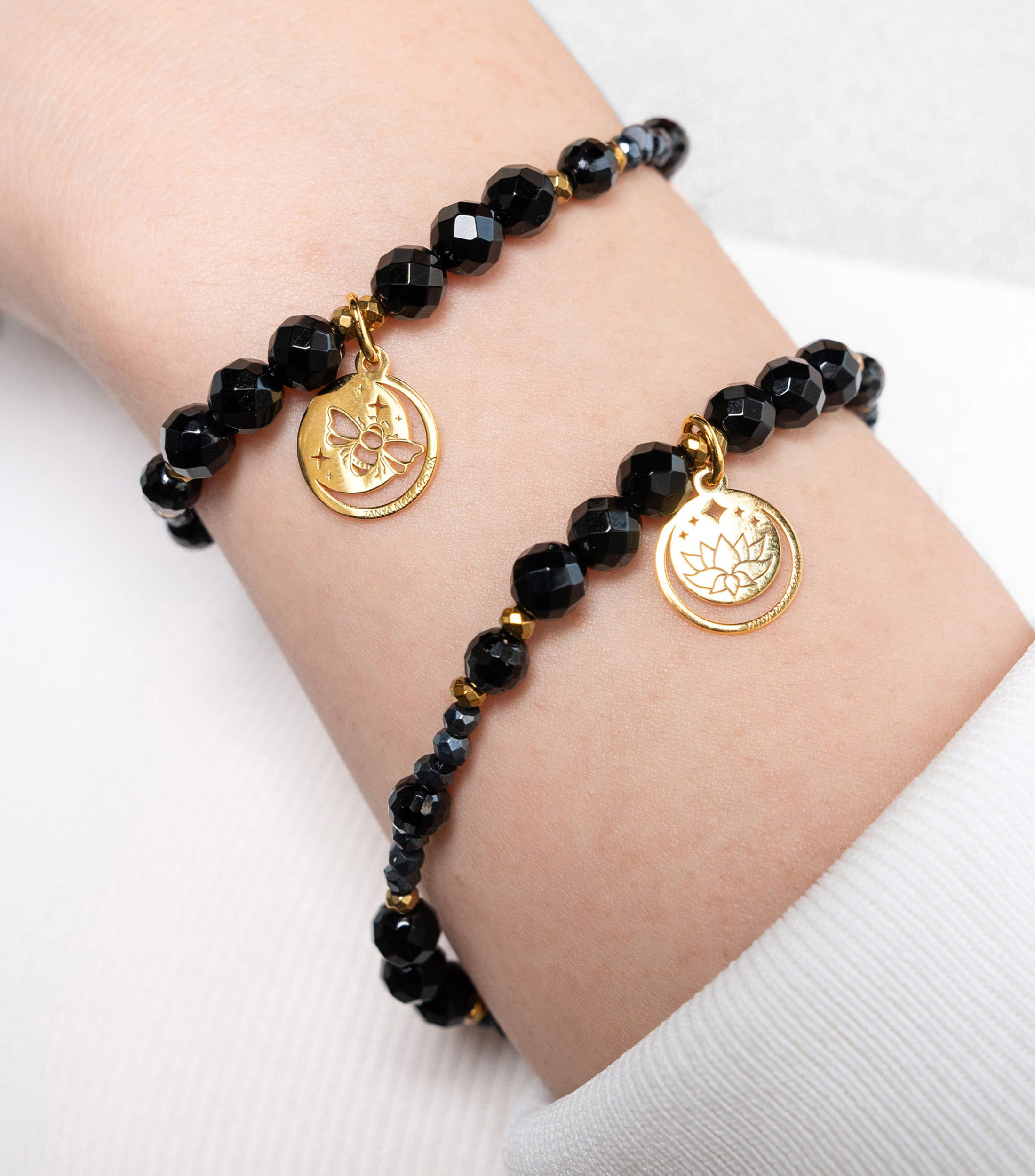 Pulsera en Plata .925 con Ágata Negra Magia Mujer